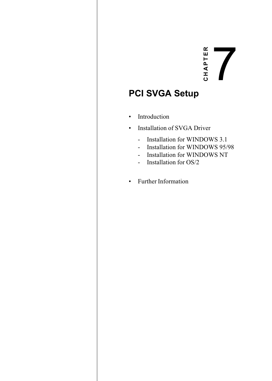 Chapter 7 pci svga setup | Advantech PENTIUM PPC-150 User Manual | Page 91 / 192