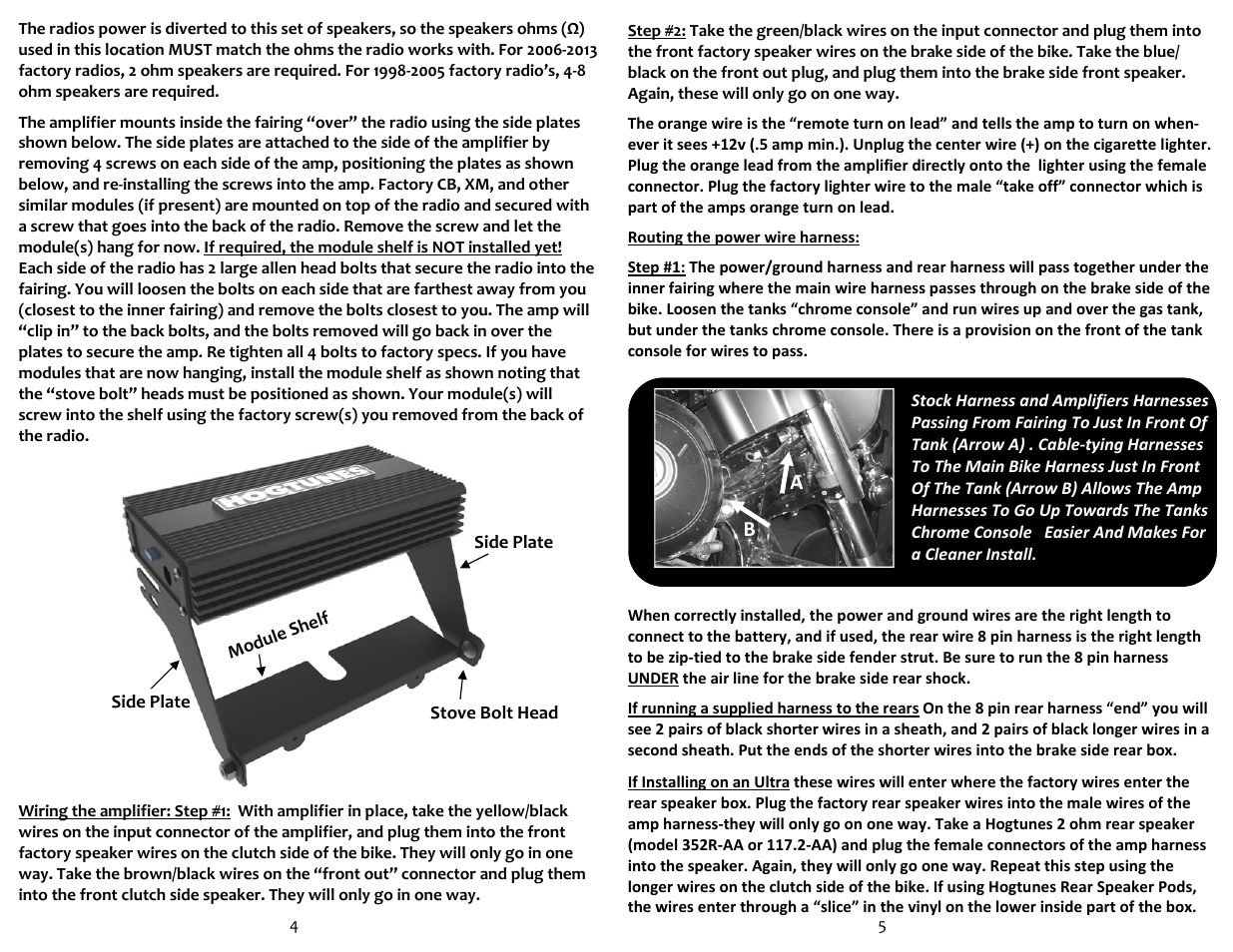 Mod ule she lf side plate stove bolt head, Side plate | Hogtunes NCA 450-AA : 4 Channel Amplifier / 4x50 watts (1998 - 2013 - model years) User Manual | Page 4 / 4