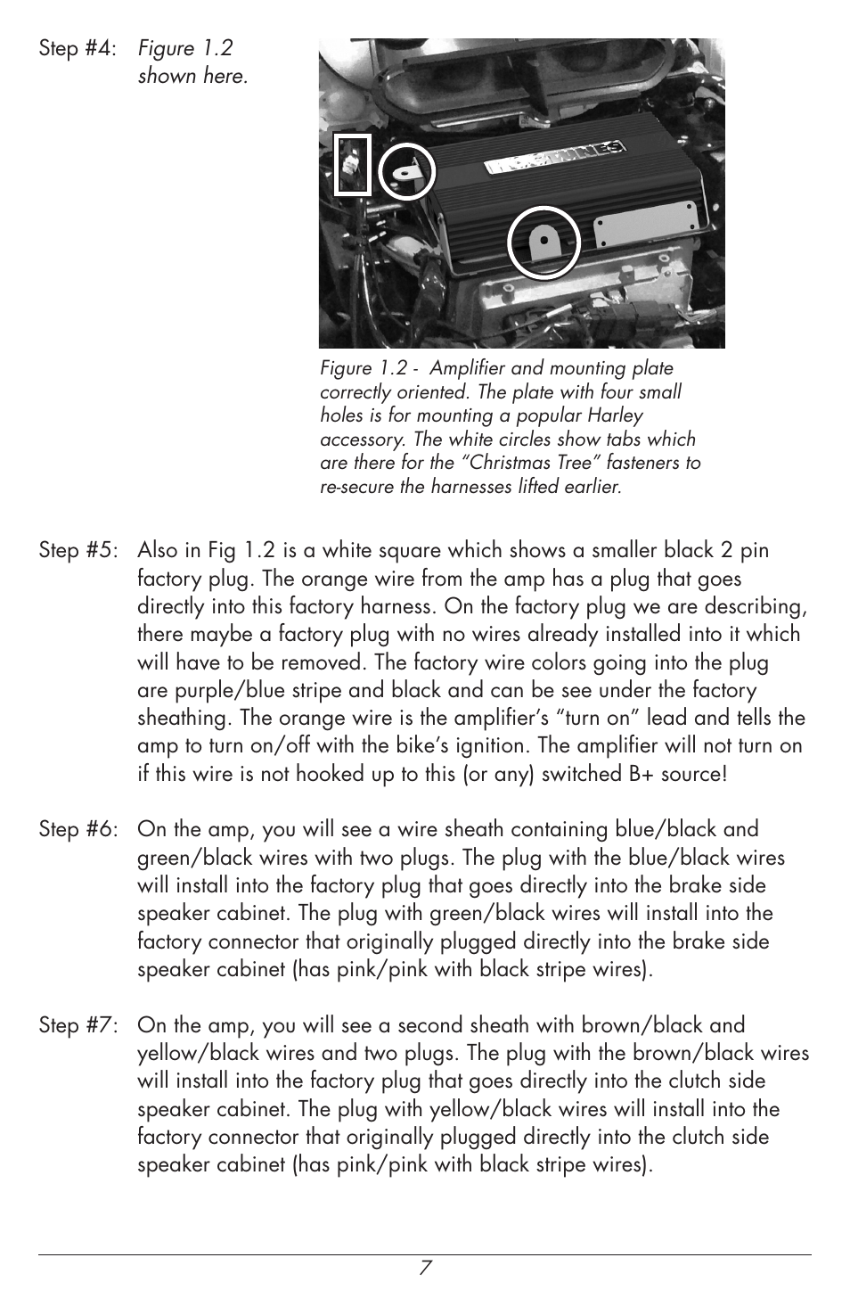 Hogtunes NCA 450U Kit-RM : 4 Channel Amplifier / Speakers (2014 - model year) User Manual | Page 7 / 12