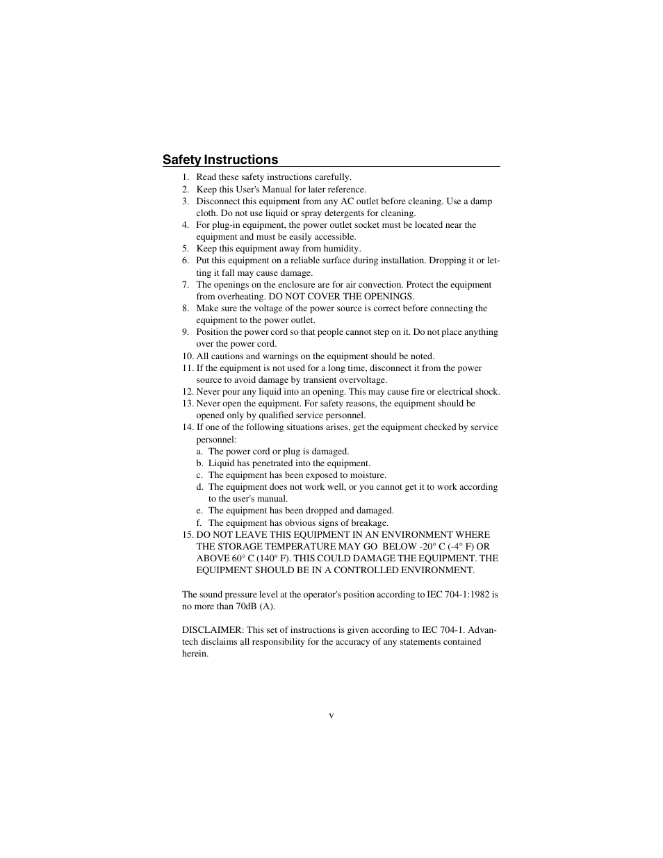 Safety instructions | Advantech AWS-8248 User Manual | Page 5 / 66