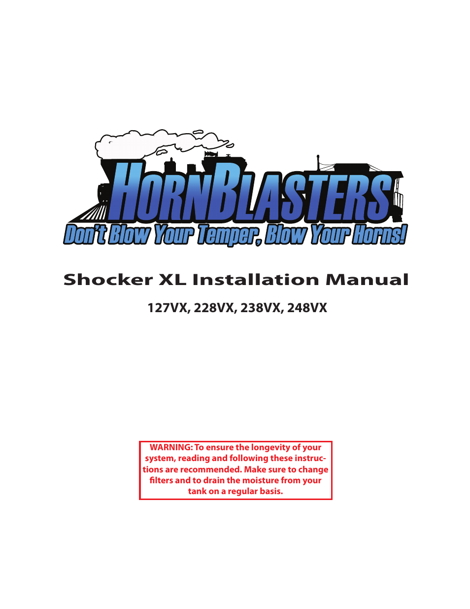 HornBlasters Shocker VX-Series User Manual | 8 pages