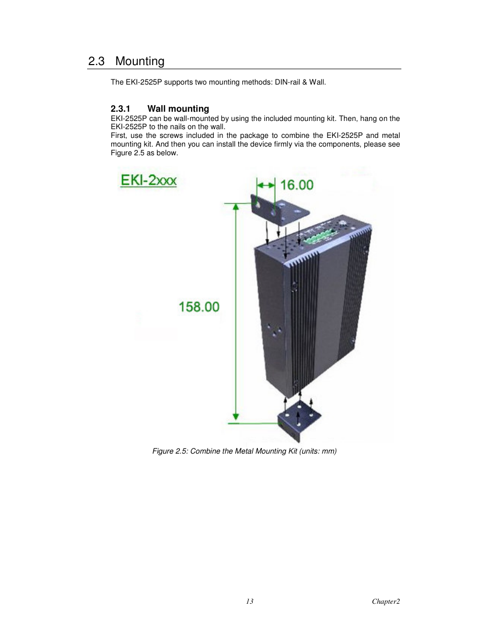 3 mounting | Advantech EKI-2525P User Manual | Page 21 / 28