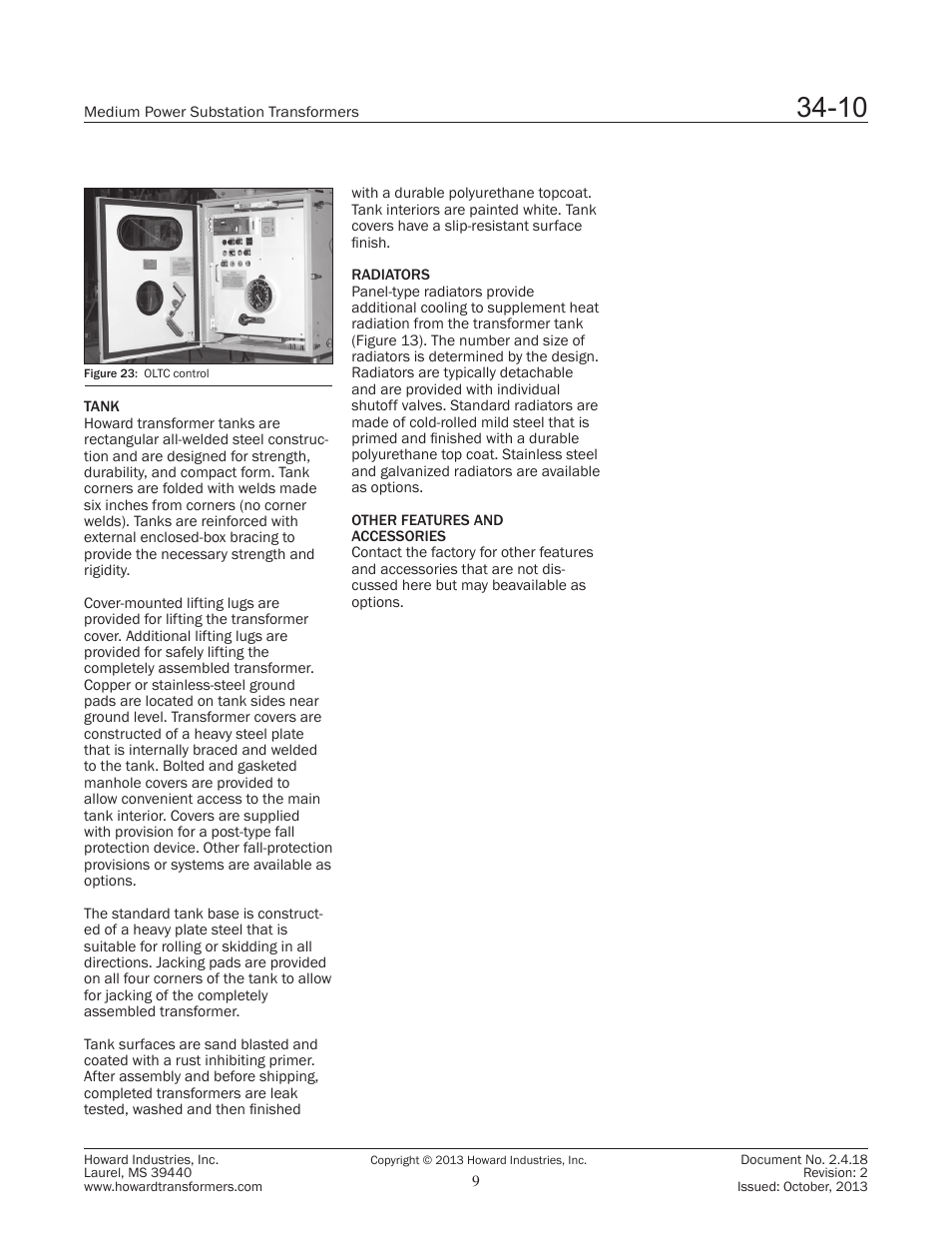 Howard Substation Transformers User Manual | Page 9 / 12