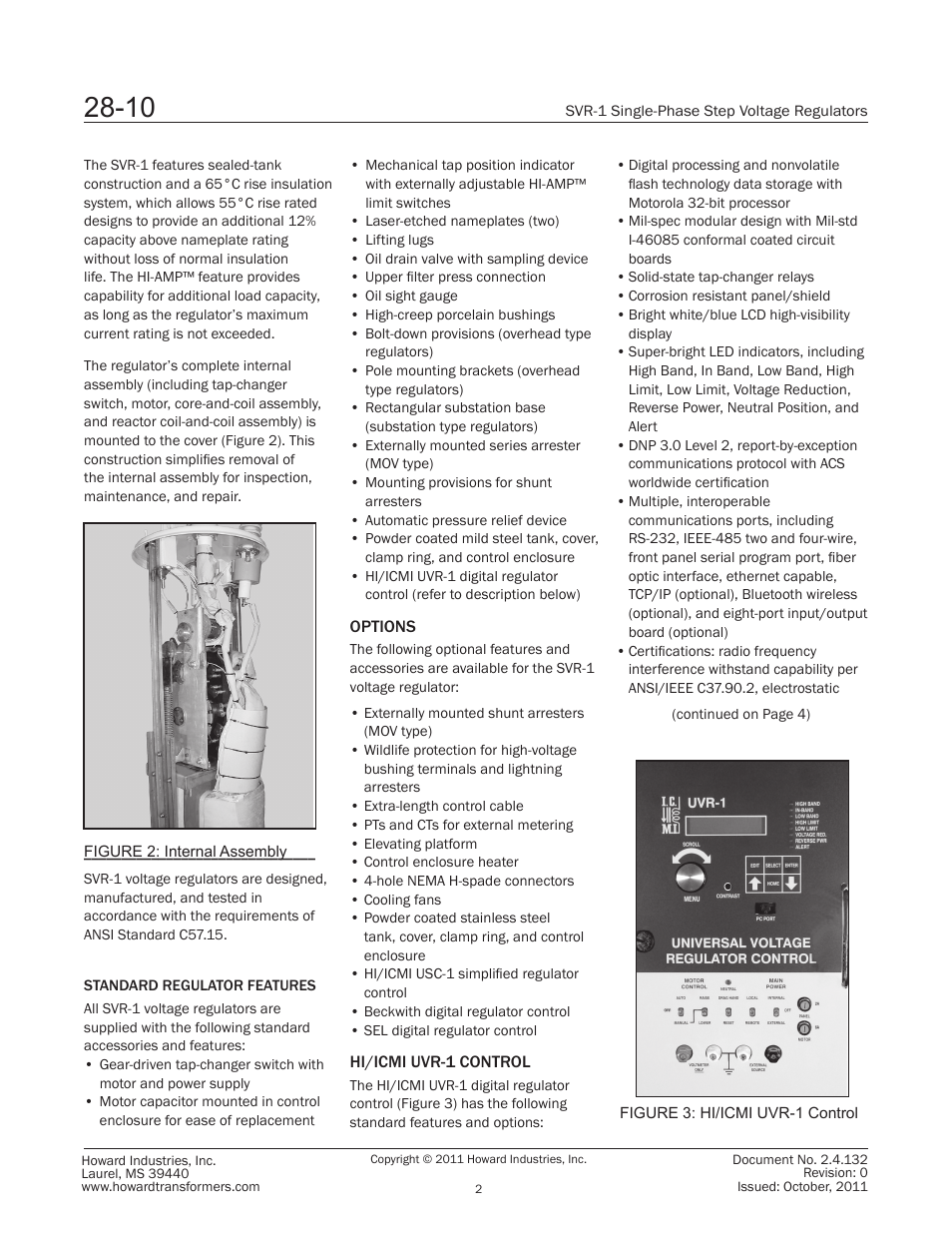 Howard Voltage Regulators User Manual | Page 2 / 8
