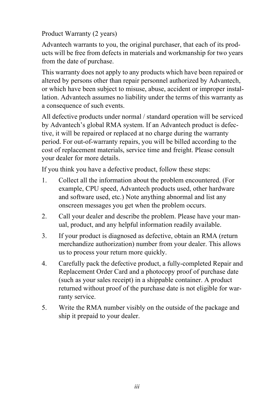 Advantech FPM-3150G User Manual | Page 3 / 46