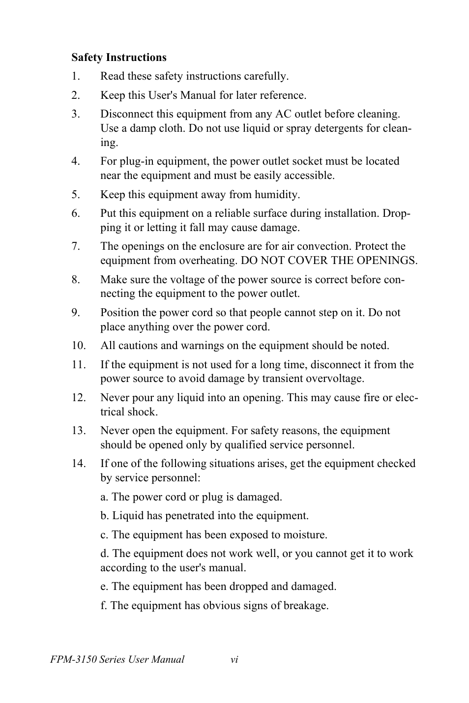 Advantech FPM-3150G User Manual | Page 6 / 46