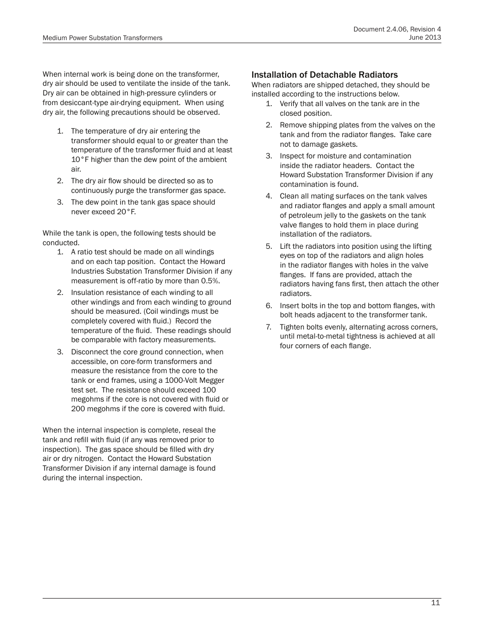 Howard Medium Power Substation User Manual | Page 11 / 24