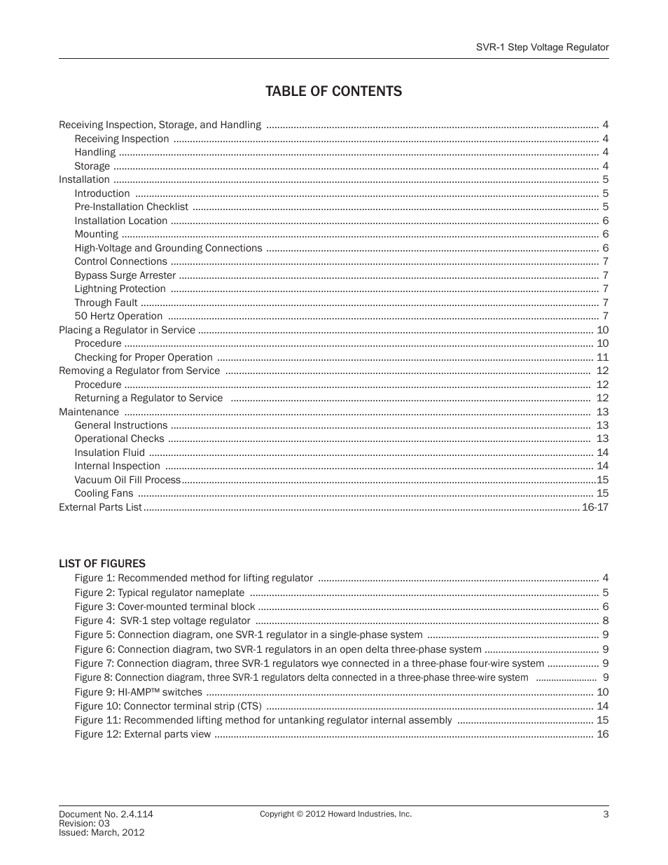 Howard SVR1 Regulator User Manual | Page 3 / 18