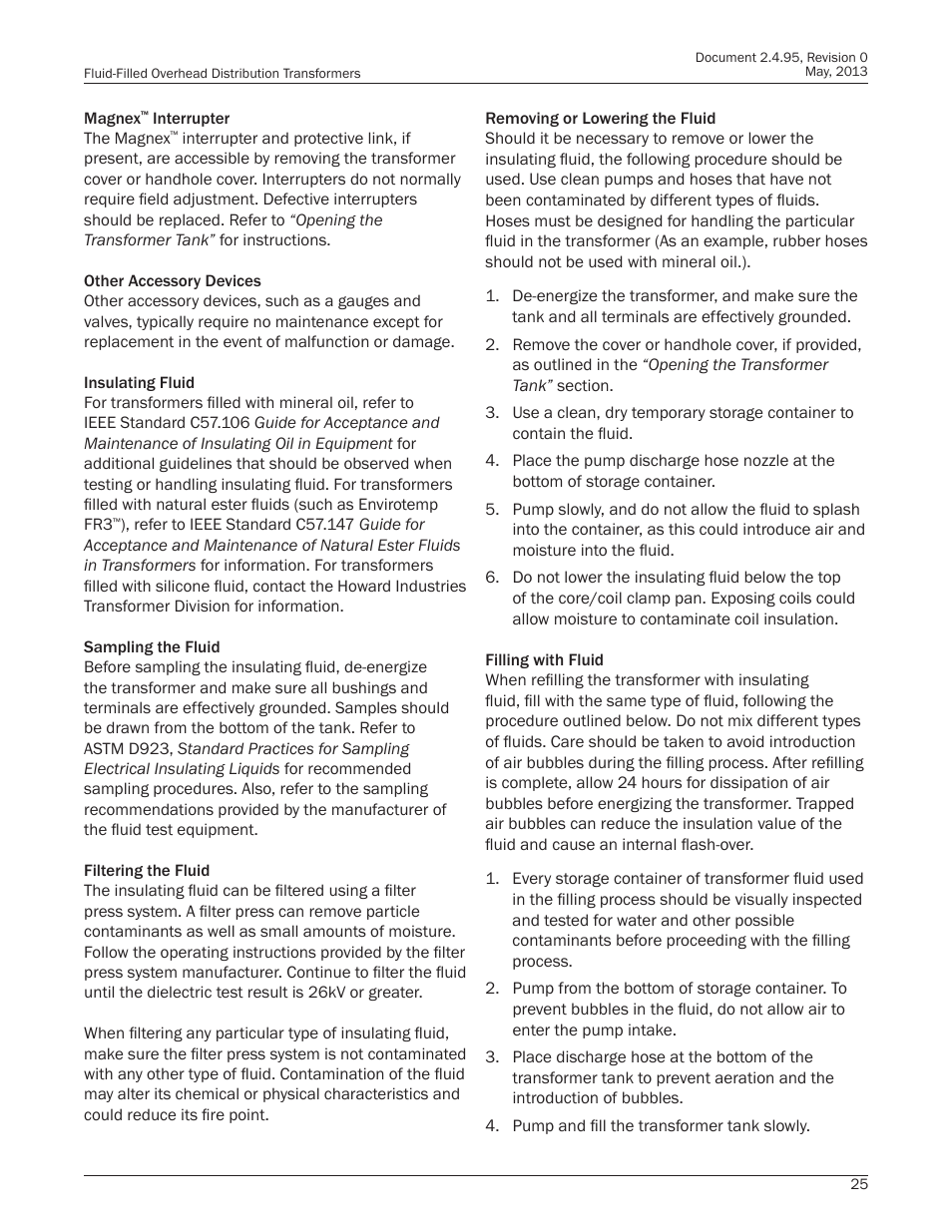 Howard HI-102 Overhead Transformer User Manual | Page 25 / 32