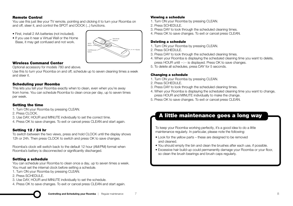 A little maintenance goes a long way | iRobot Roomba 700 Series User Manual | Page 5 / 9