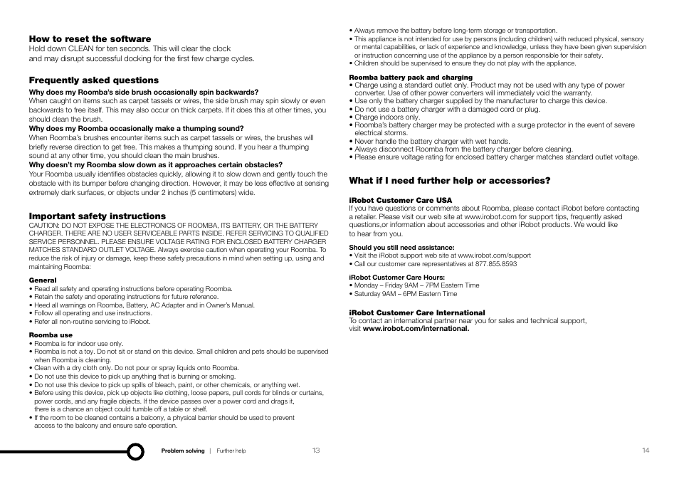 iRobot Roomba 700 Series User Manual | Page 8 / 9