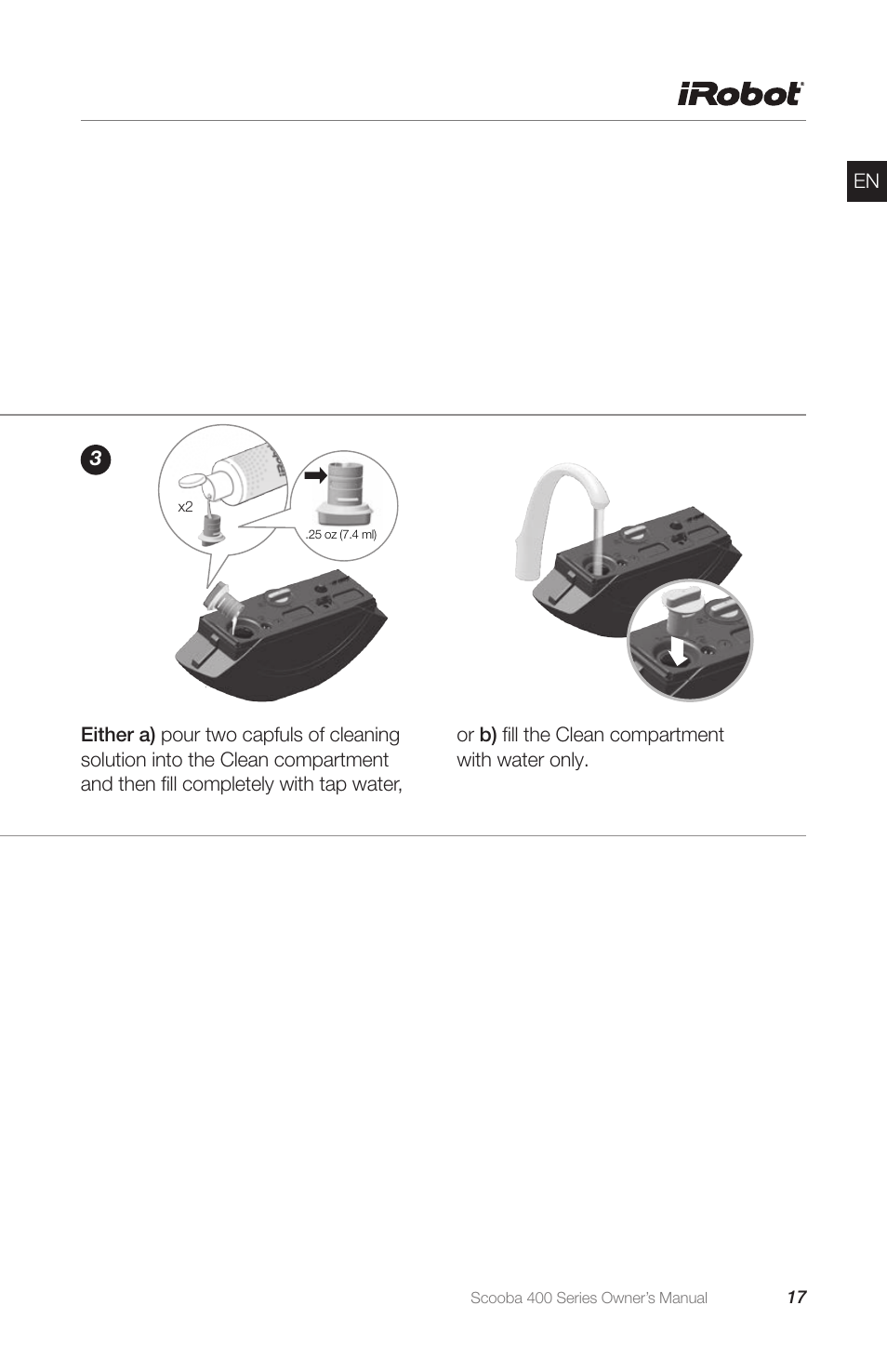 iRobot Scooba 400 Series User Manual | Page 17 / 32