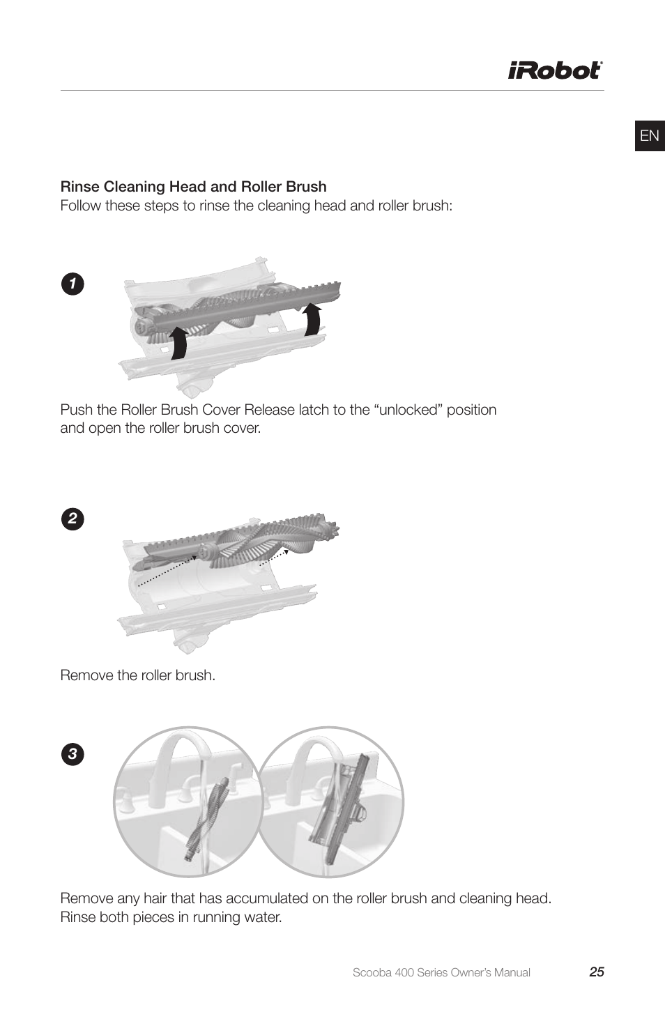 iRobot Scooba 400 Series User Manual | Page 25 / 32