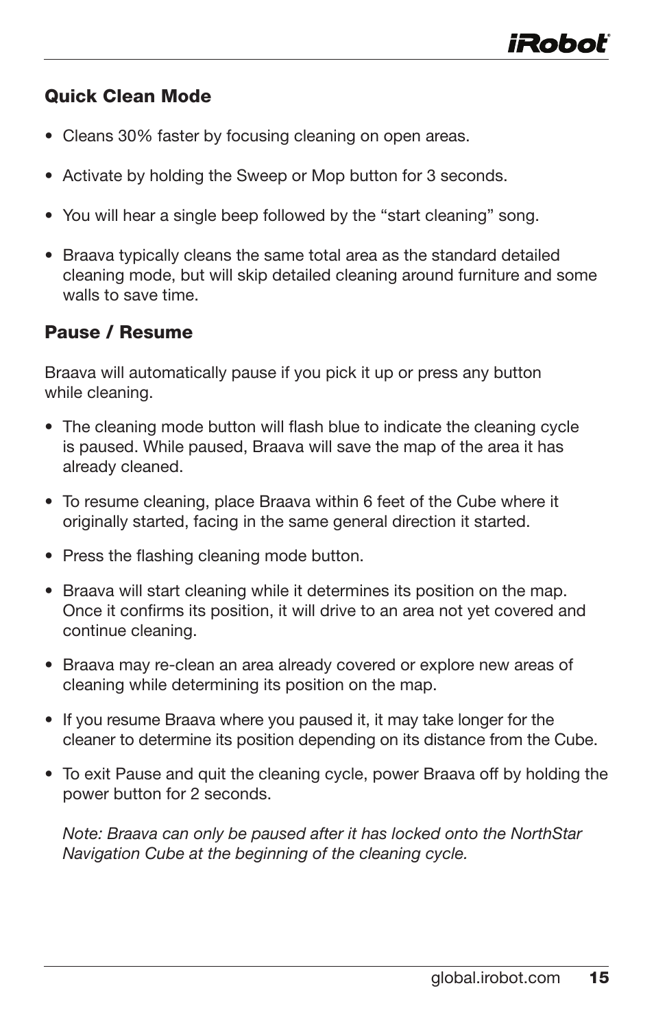 iRobot Braava 300 Series User Manual | Page 15 / 28