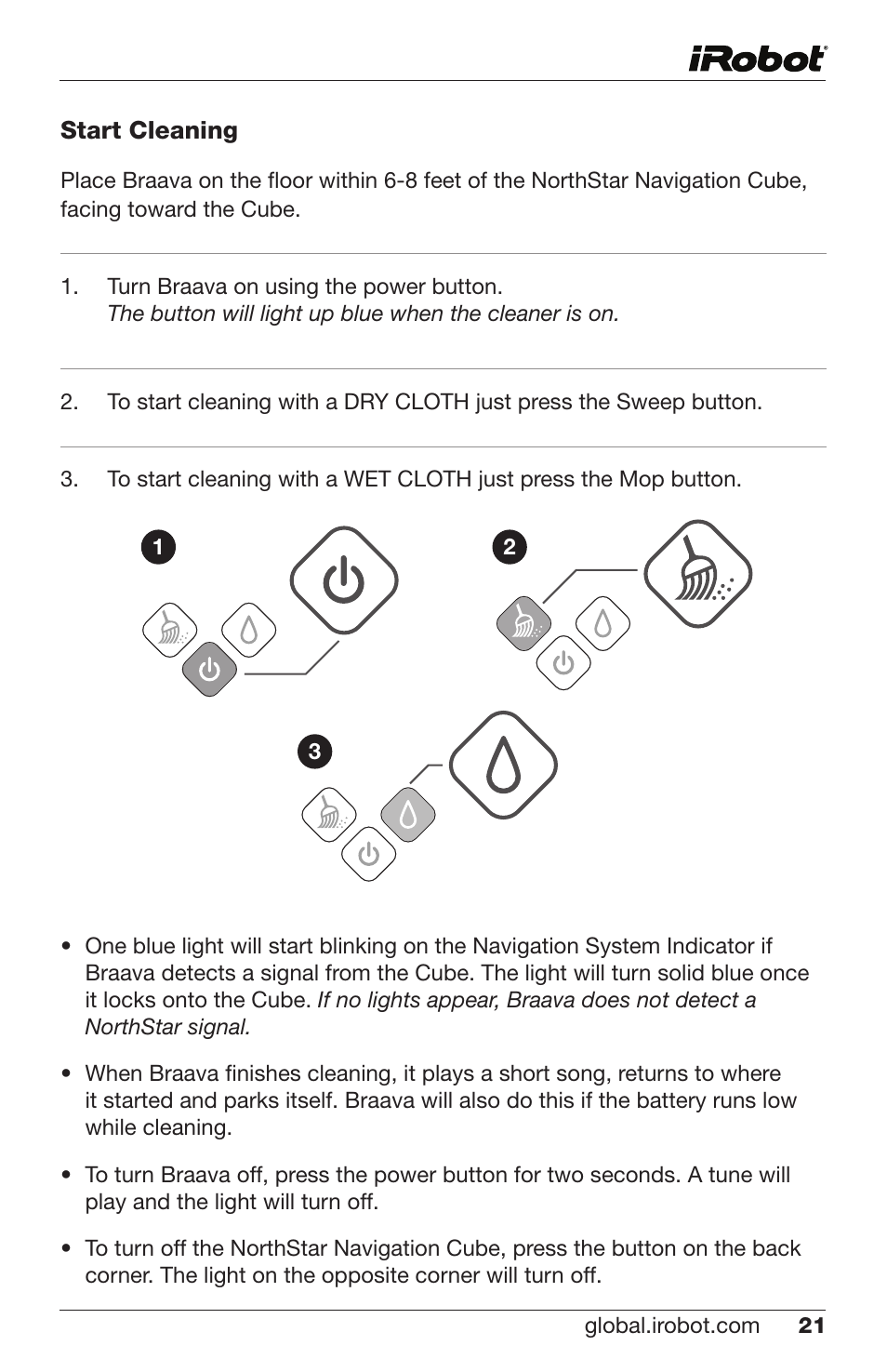 iRobot Braava 300 Series User Manual | Page 21 / 28