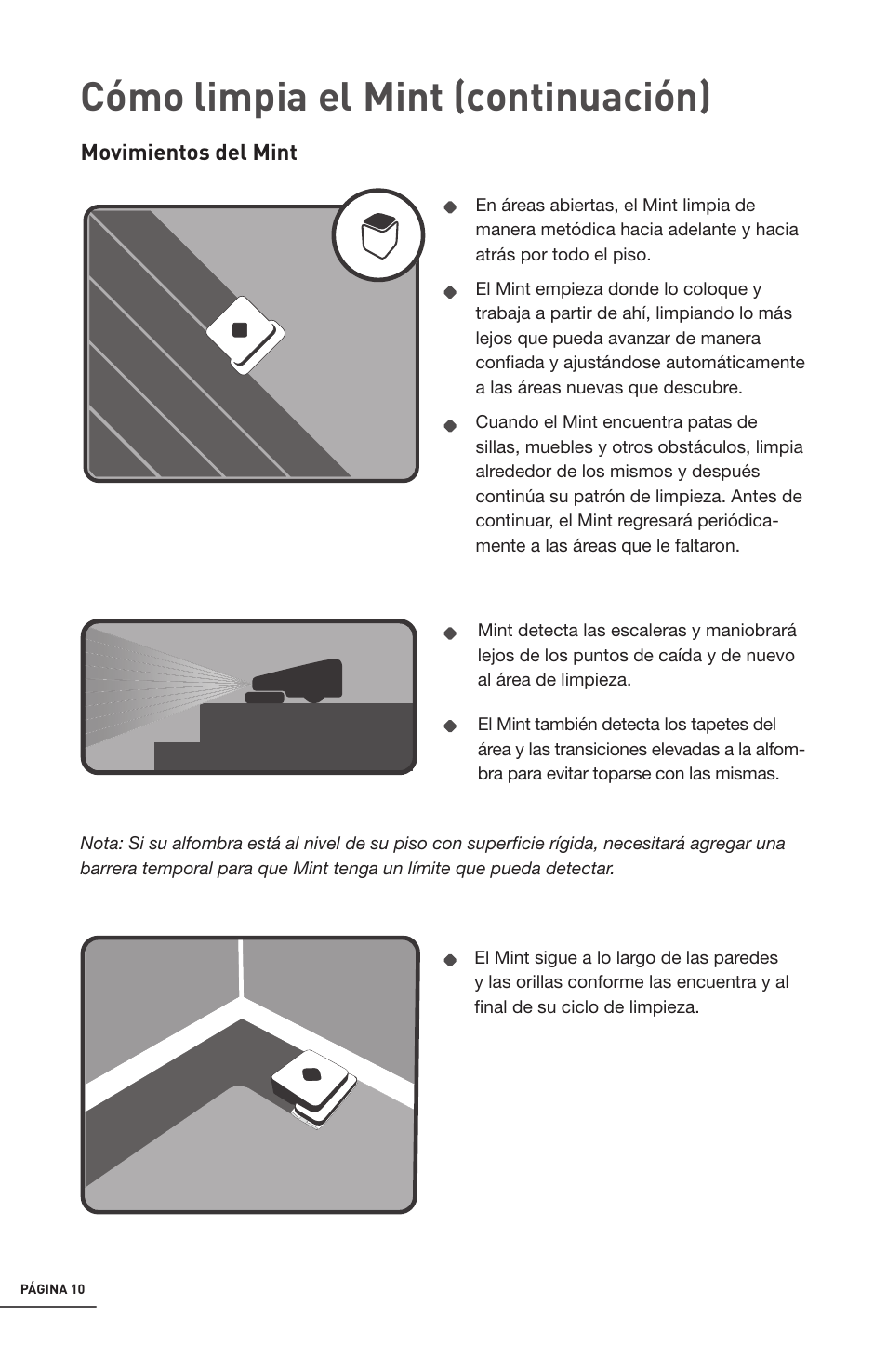 Cómo limpia el mint (continuación) | iRobot Mint 4200 User Manual | Page 38 / 84