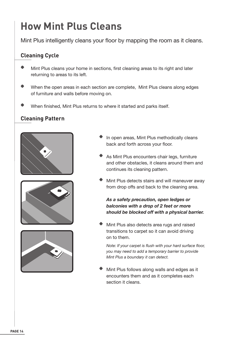 How mint plus cleans | iRobot Mint 5200 User Manual | Page 14 / 40