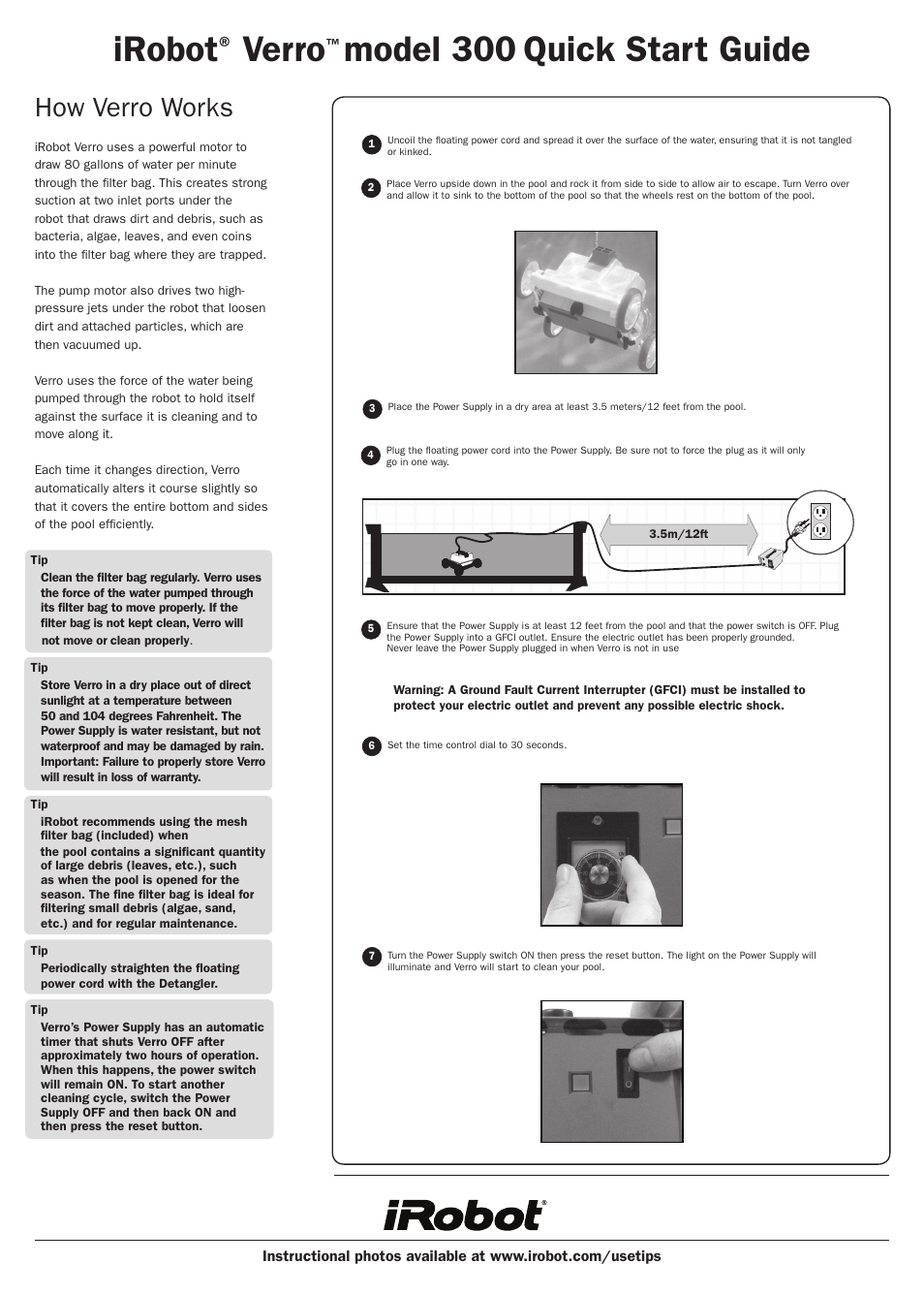 Irobot, Verro, Model 300 | Quick start guide, How verro works | iRobot Verro 300 User Manual | Page 30 / 31