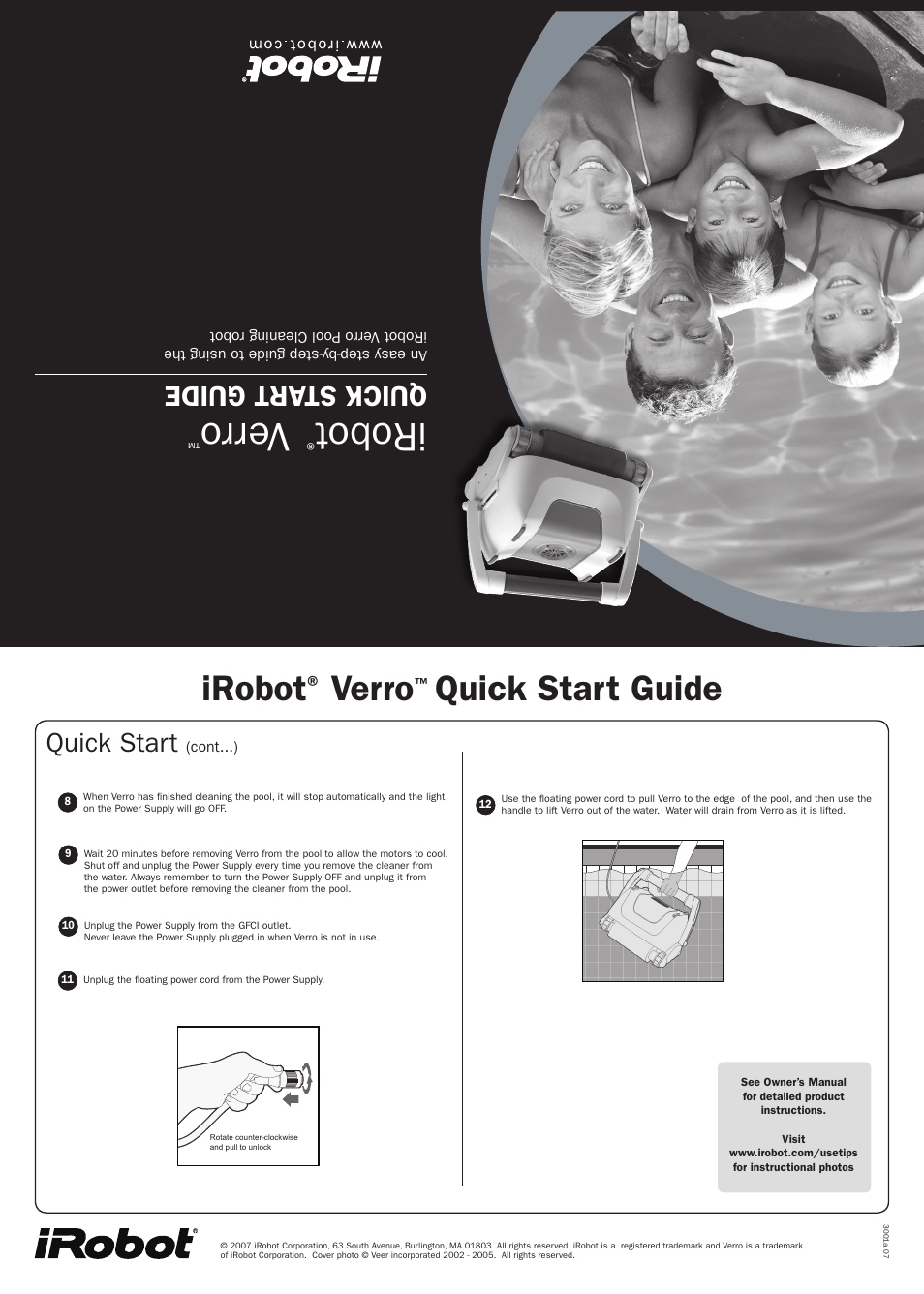 Irobot, Ver ro, Verro | Quick start guide, Quick start | iRobot Verro 600 User Manual | Page 25 / 25