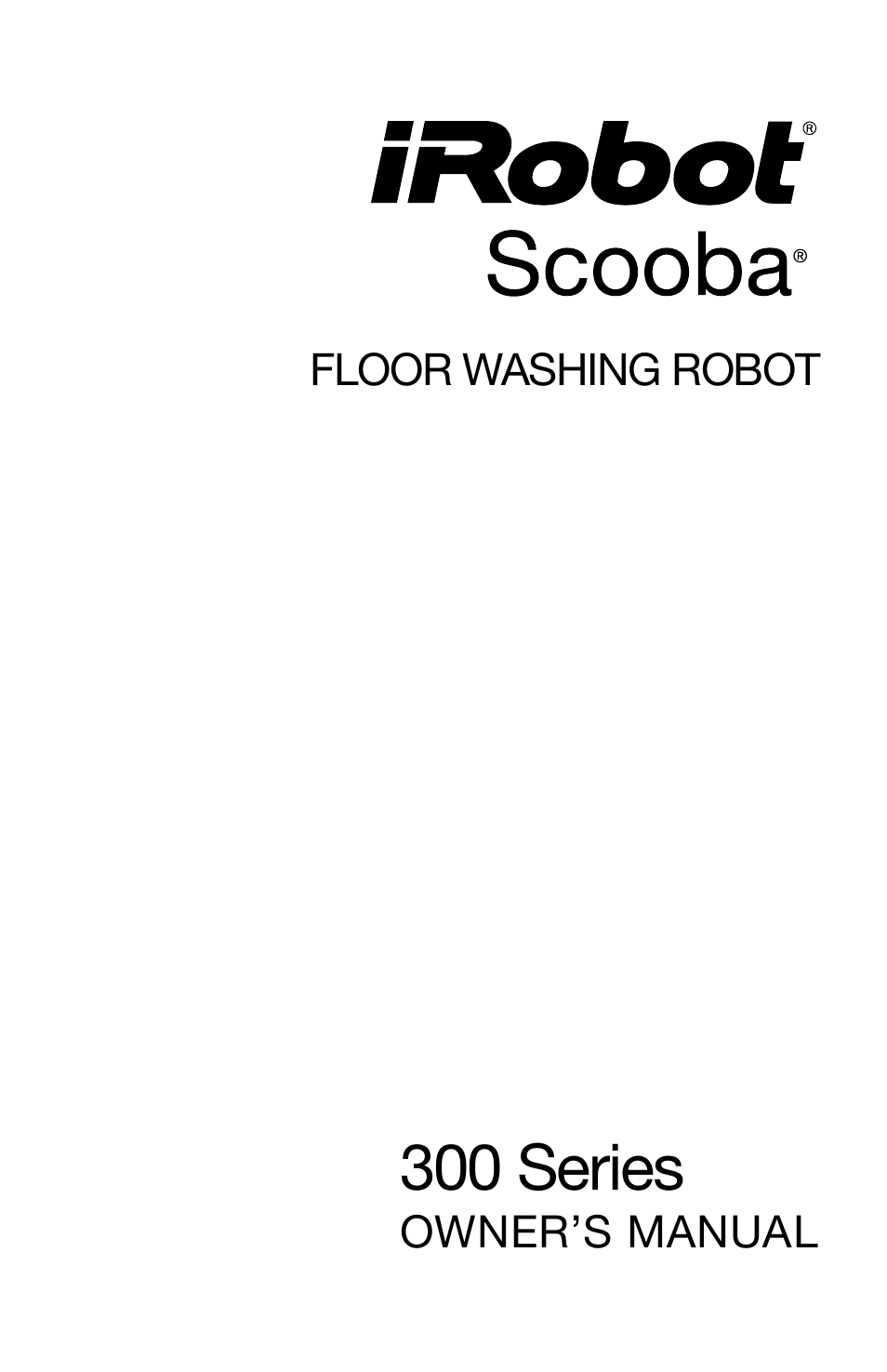 iRobot Scooba 300 Series User Manual | 15 pages