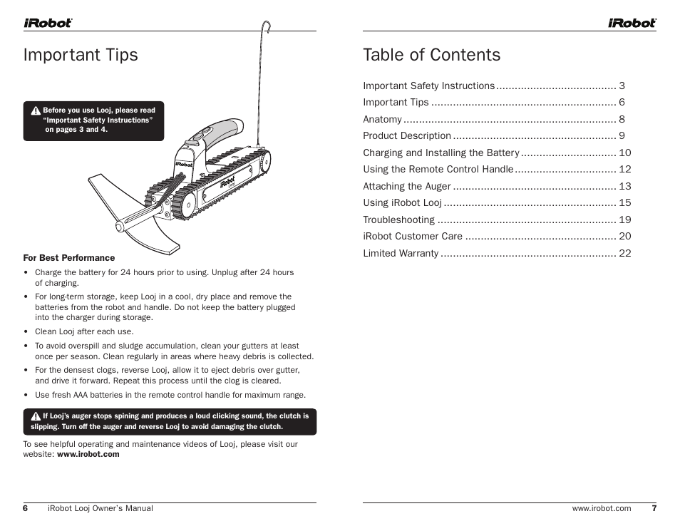 iRobot Looj User Manual | Page 4 / 13