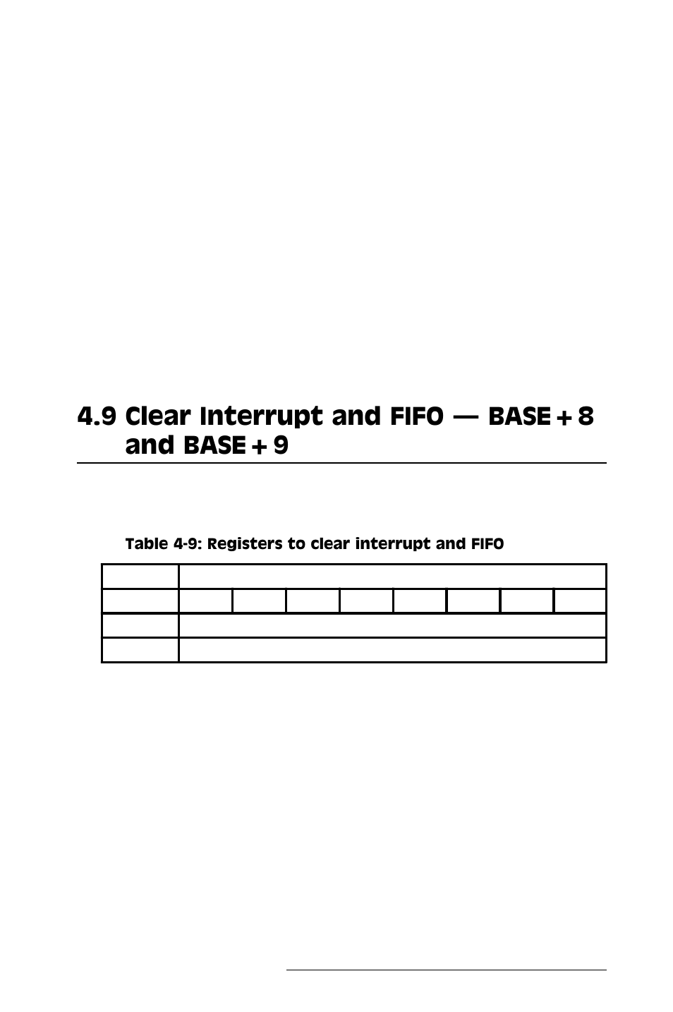 9 clear interrupt and fifo, 9 clear interrupt and fifo  base+8 and base+9 | Advantech PCI-1710 User Manual | Page 45 / 64