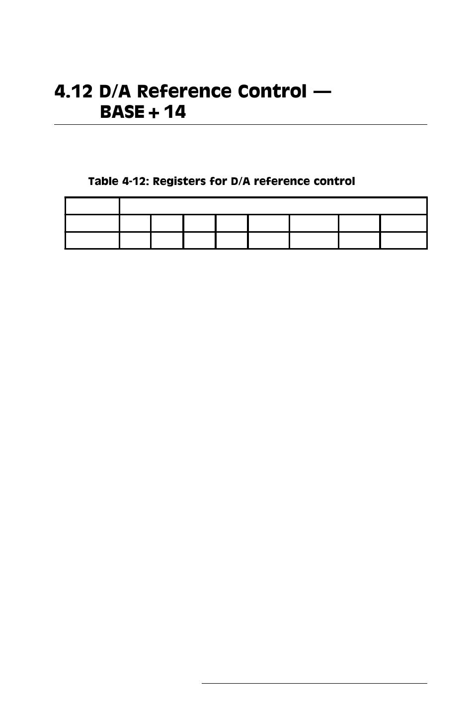 12 d/a reference control, 12 d/a reference control  base+14 | Advantech PCI-1710 User Manual | Page 47 / 64