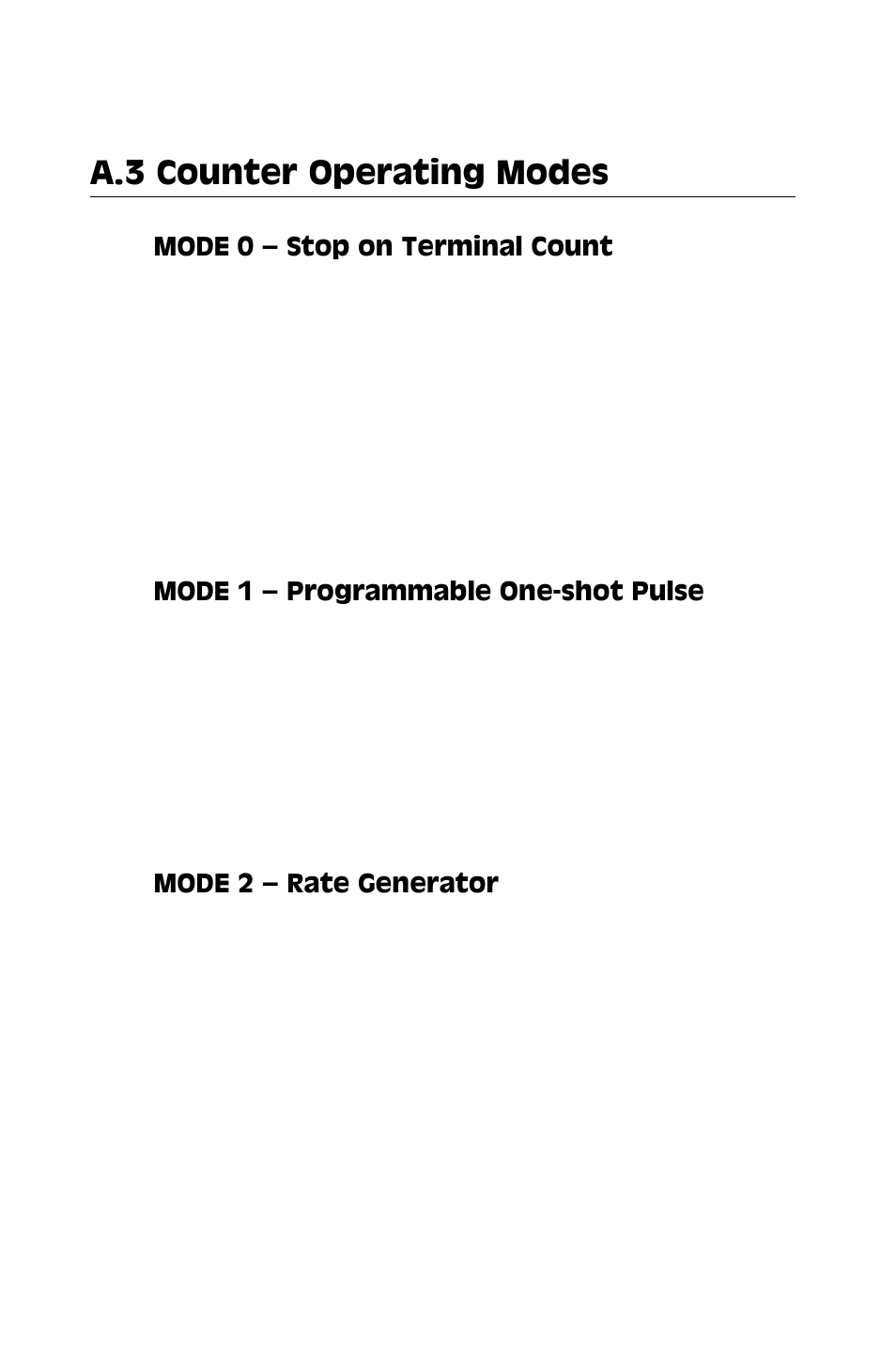 A.3 counter operating modes | Advantech PCI-1710 User Manual | Page 60 / 64