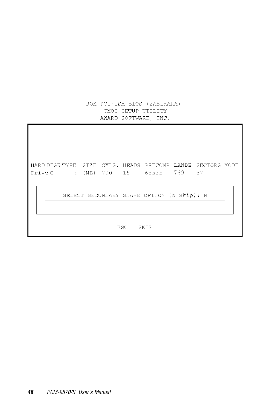 10 auto detect hard disk, 11 save & exit setup, 12 exit without saving | Figure 4-9: ide hdd auto detection screen | Advantech PCM-9570/S 2006957006 5th Edition User Manual | Page 58 / 128