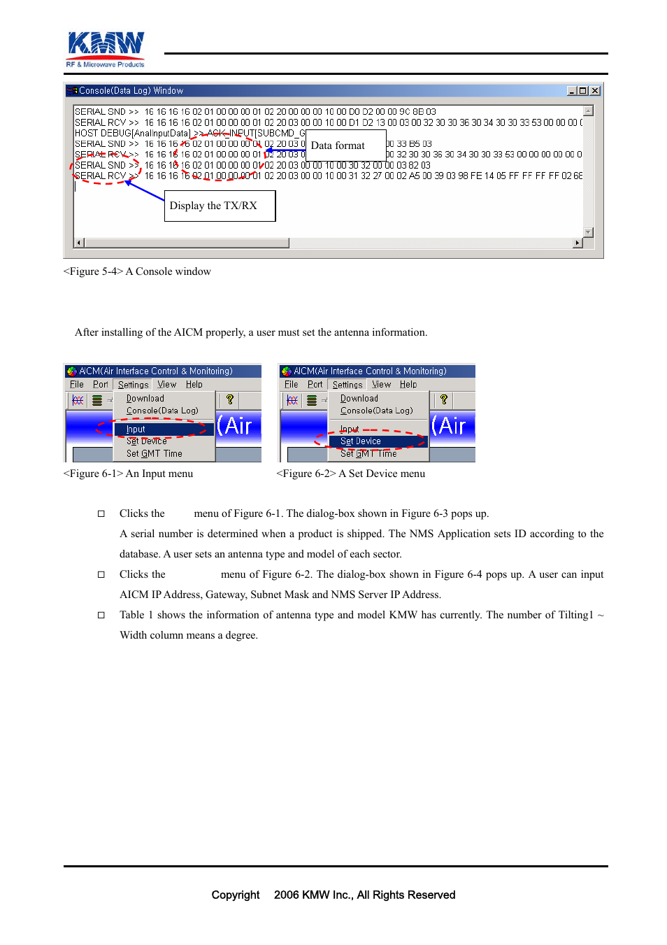 An antenna information setting, Confidential | KMW Communications AICM User Manual | Page 10 / 17