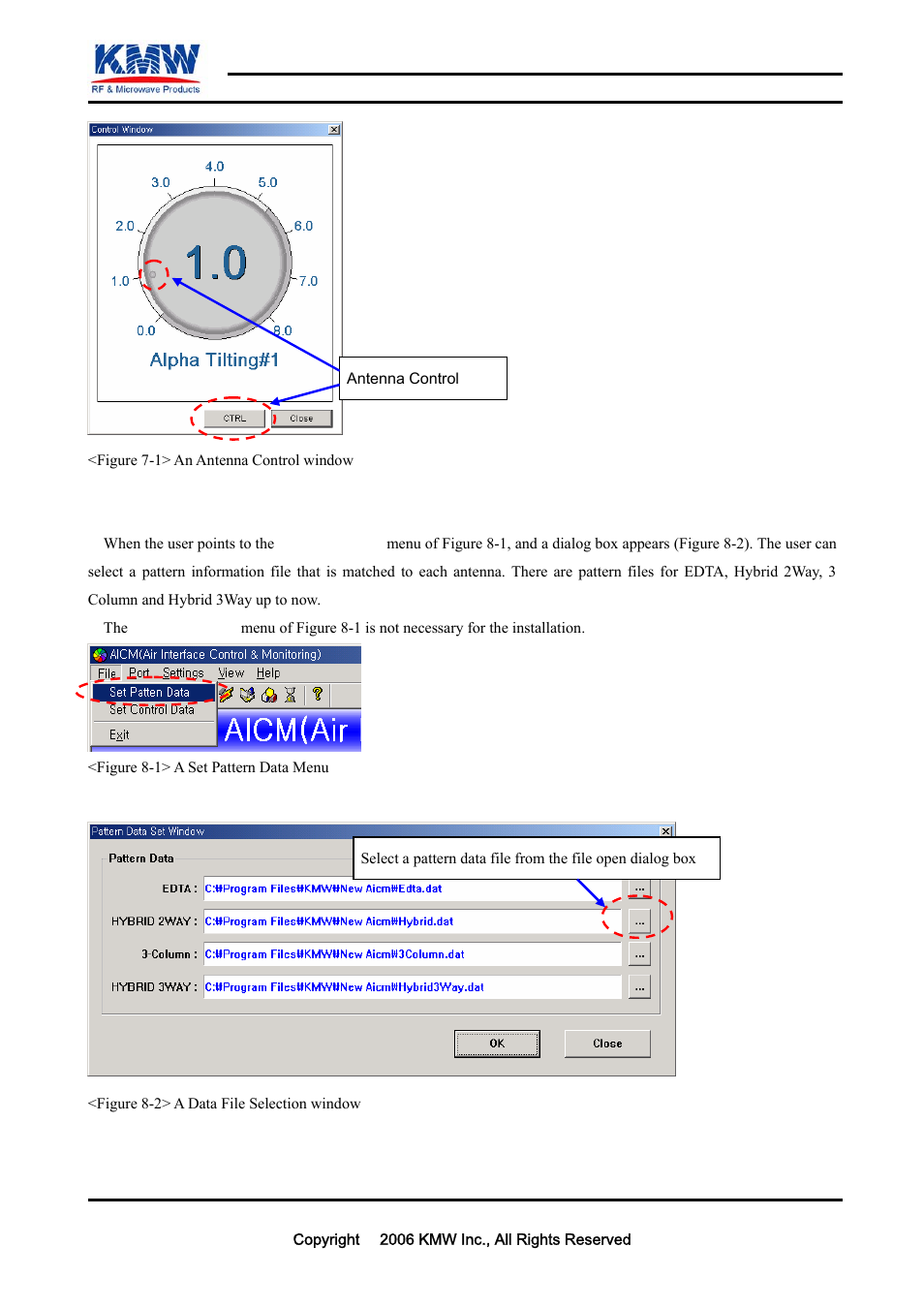 An antenna pattern data selection, Confidential | KMW Communications AICM User Manual | Page 13 / 17