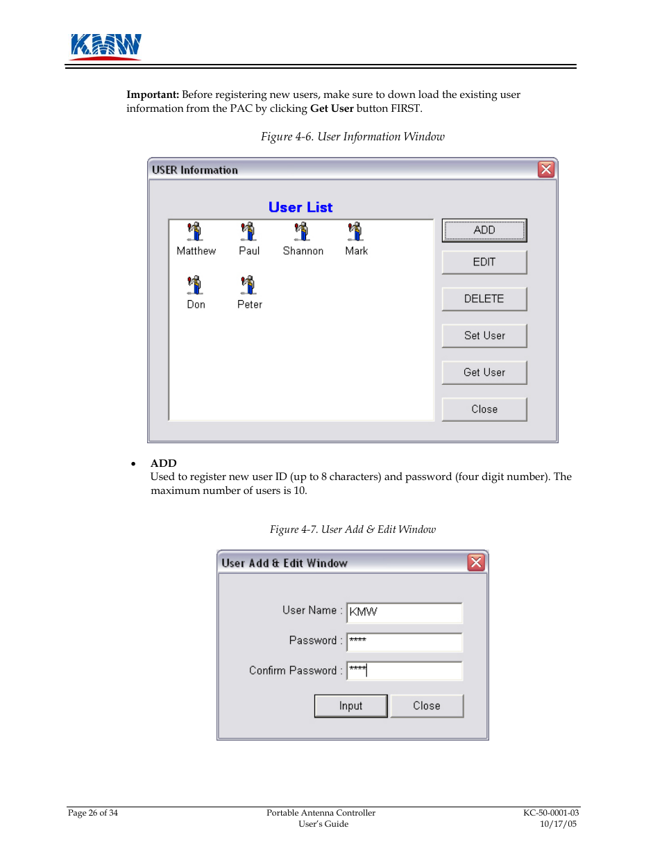 KMW Communications PAC-I User Manual | Page 27 / 34