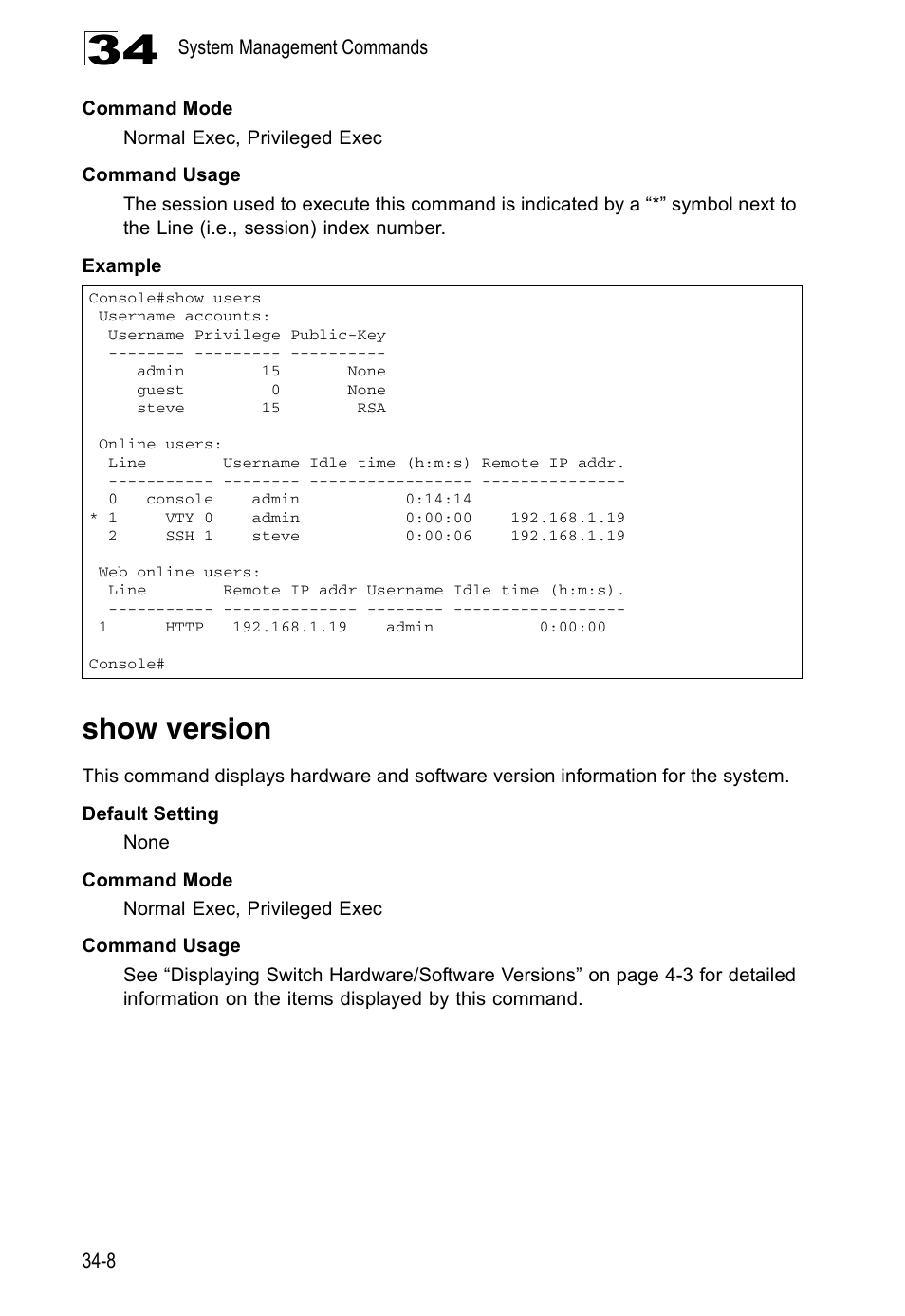Show version | Accton Technology ES4524D User Manual | Page 298 / 588