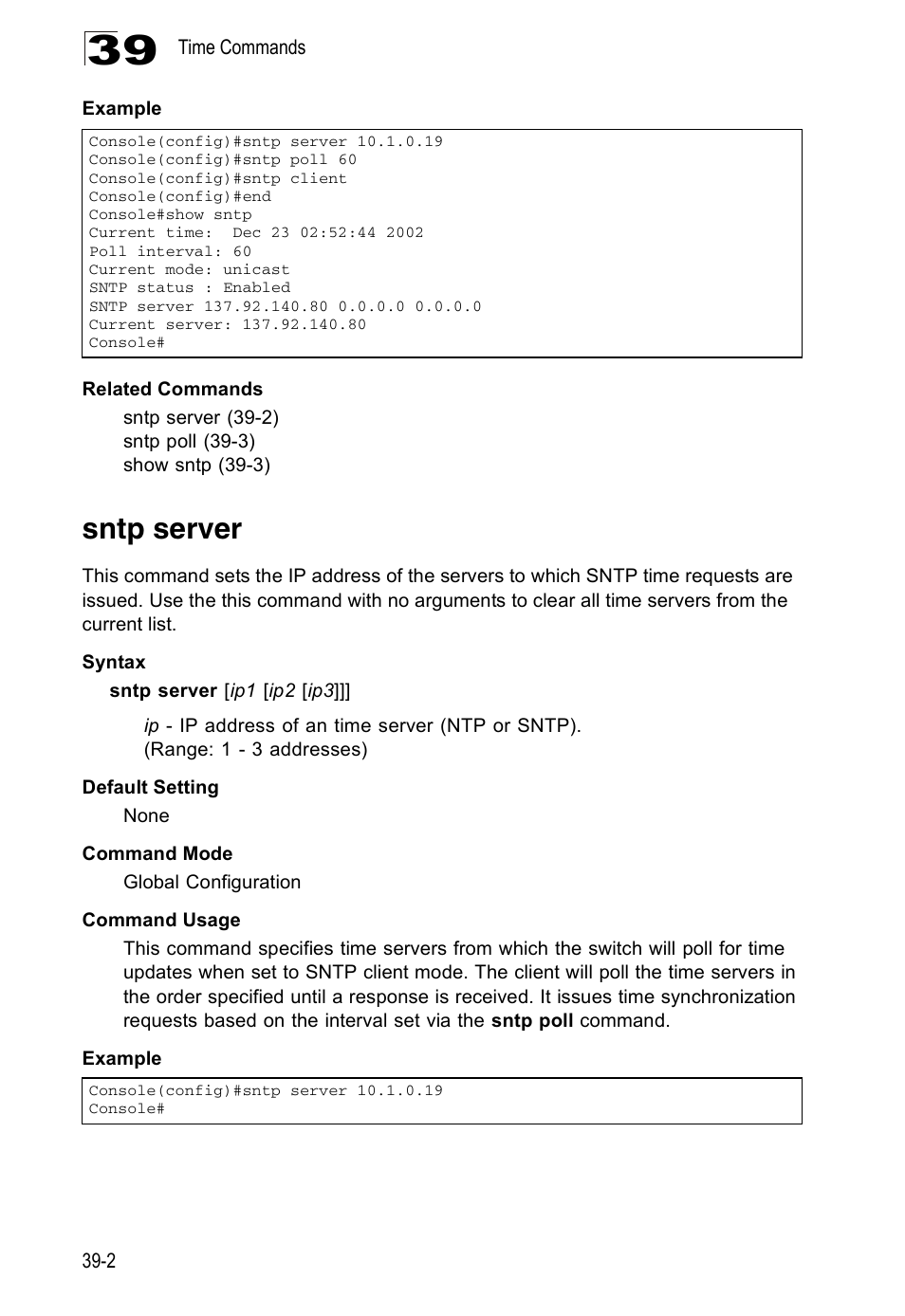 Sntp server | Accton Technology ES4524D User Manual | Page 332 / 588