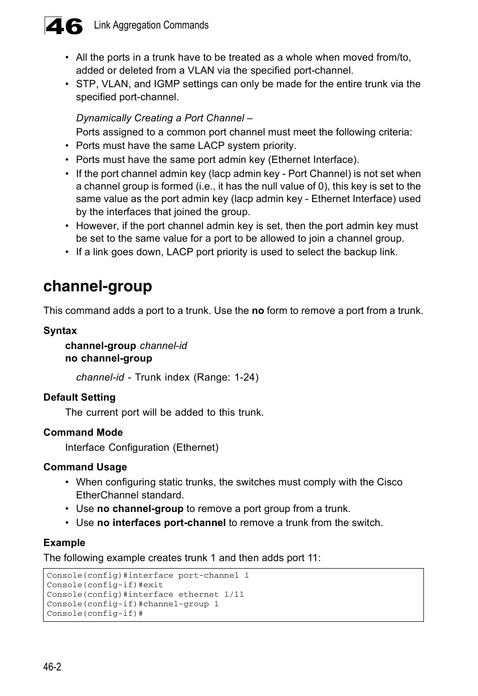 Channel-group | Accton Technology ES4524D User Manual | Page 420 / 588