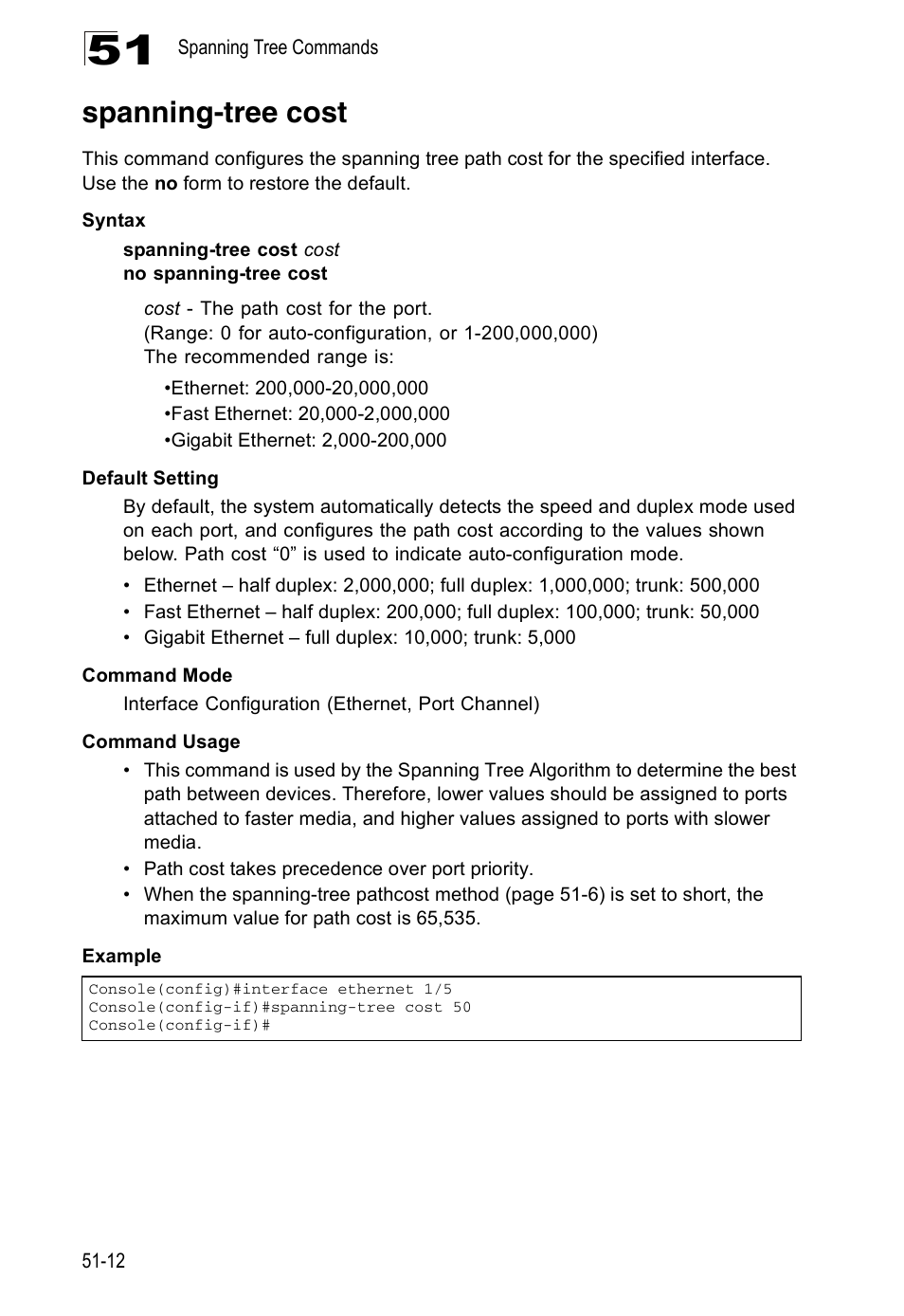 Spanning-tree cost | Accton Technology ES4524D User Manual | Page 452 / 588