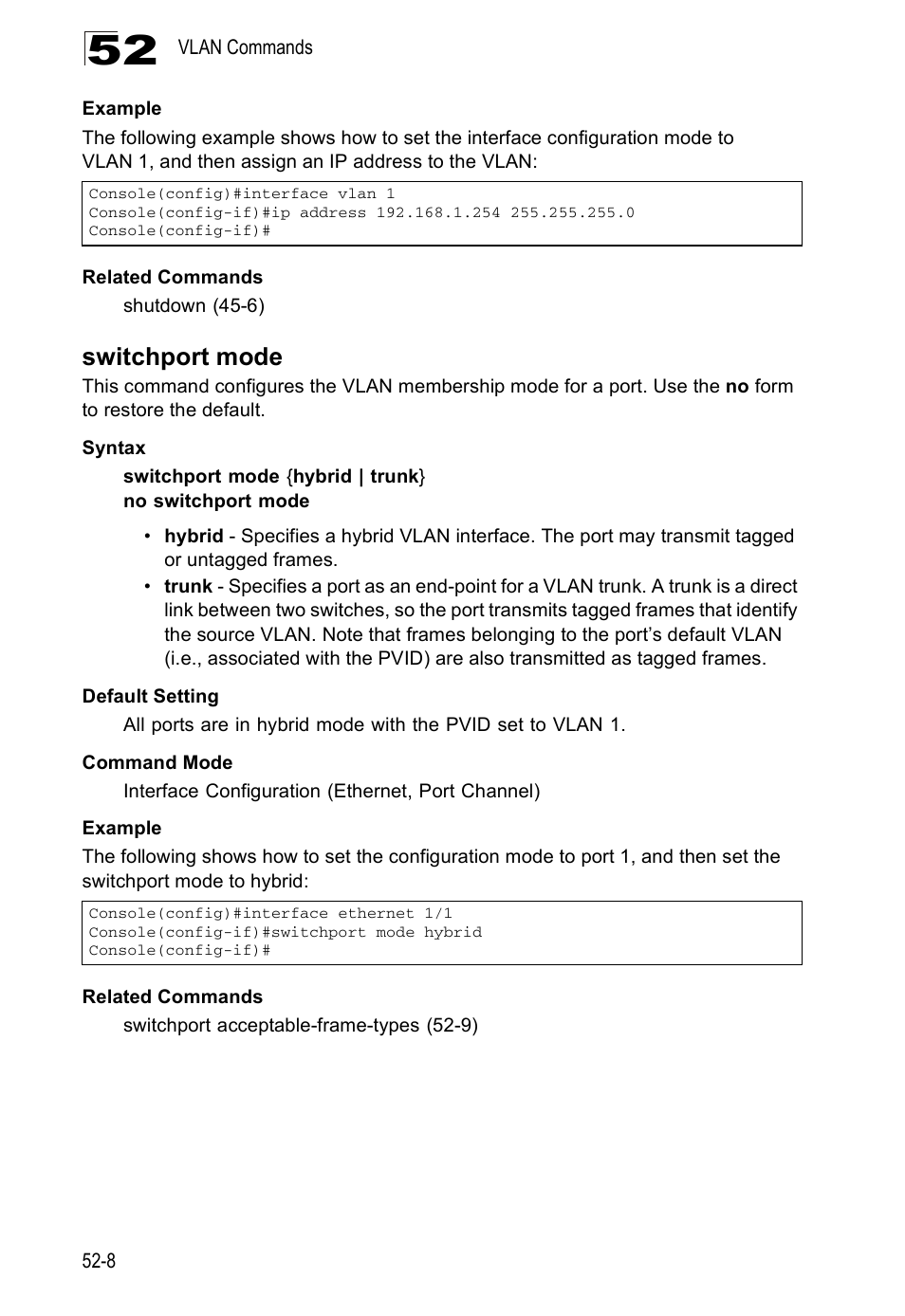 Switchport mode | Accton Technology ES4524D User Manual | Page 468 / 588