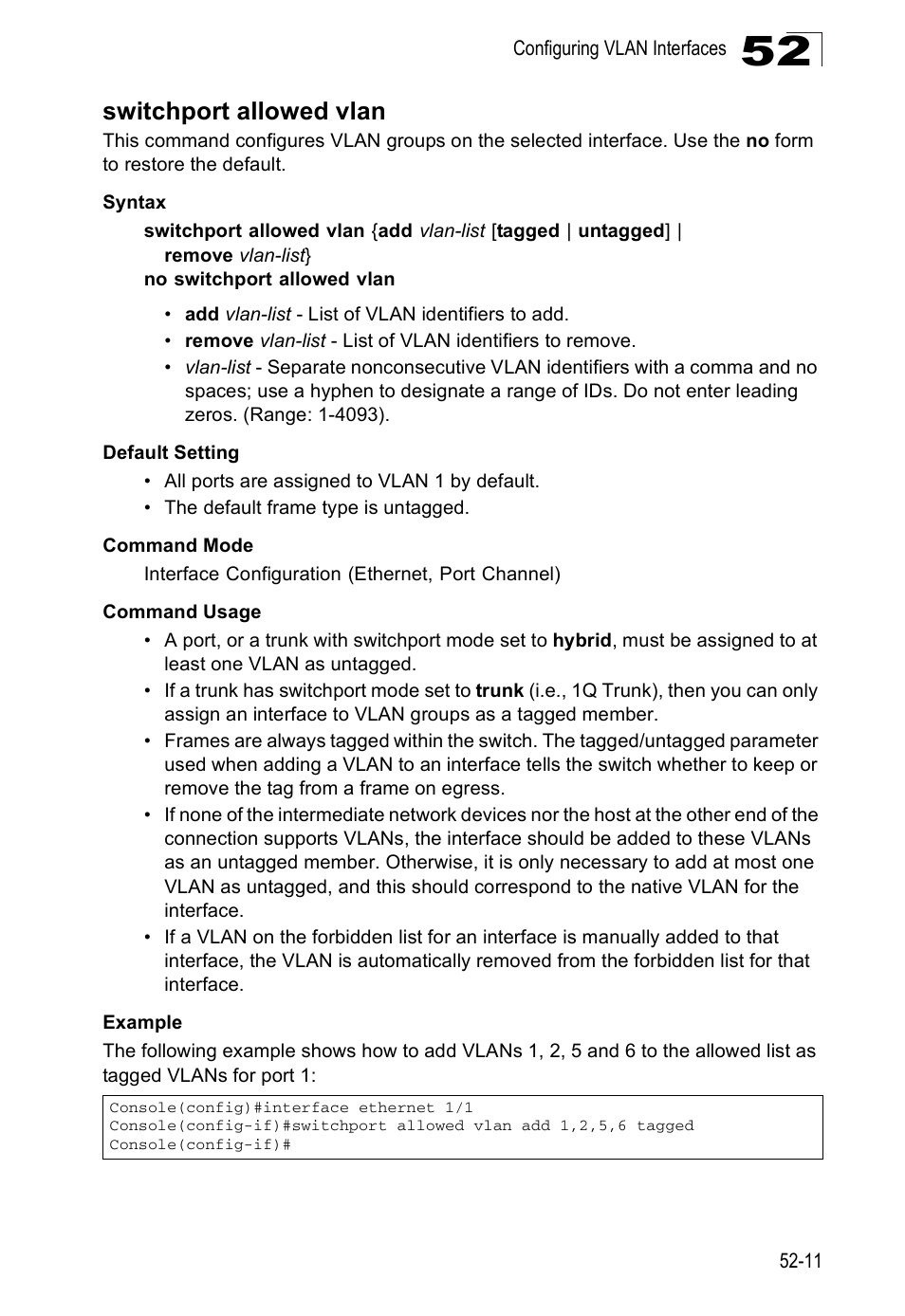 Switchport allowed vlan | Accton Technology ES4524D User Manual | Page 471 / 588