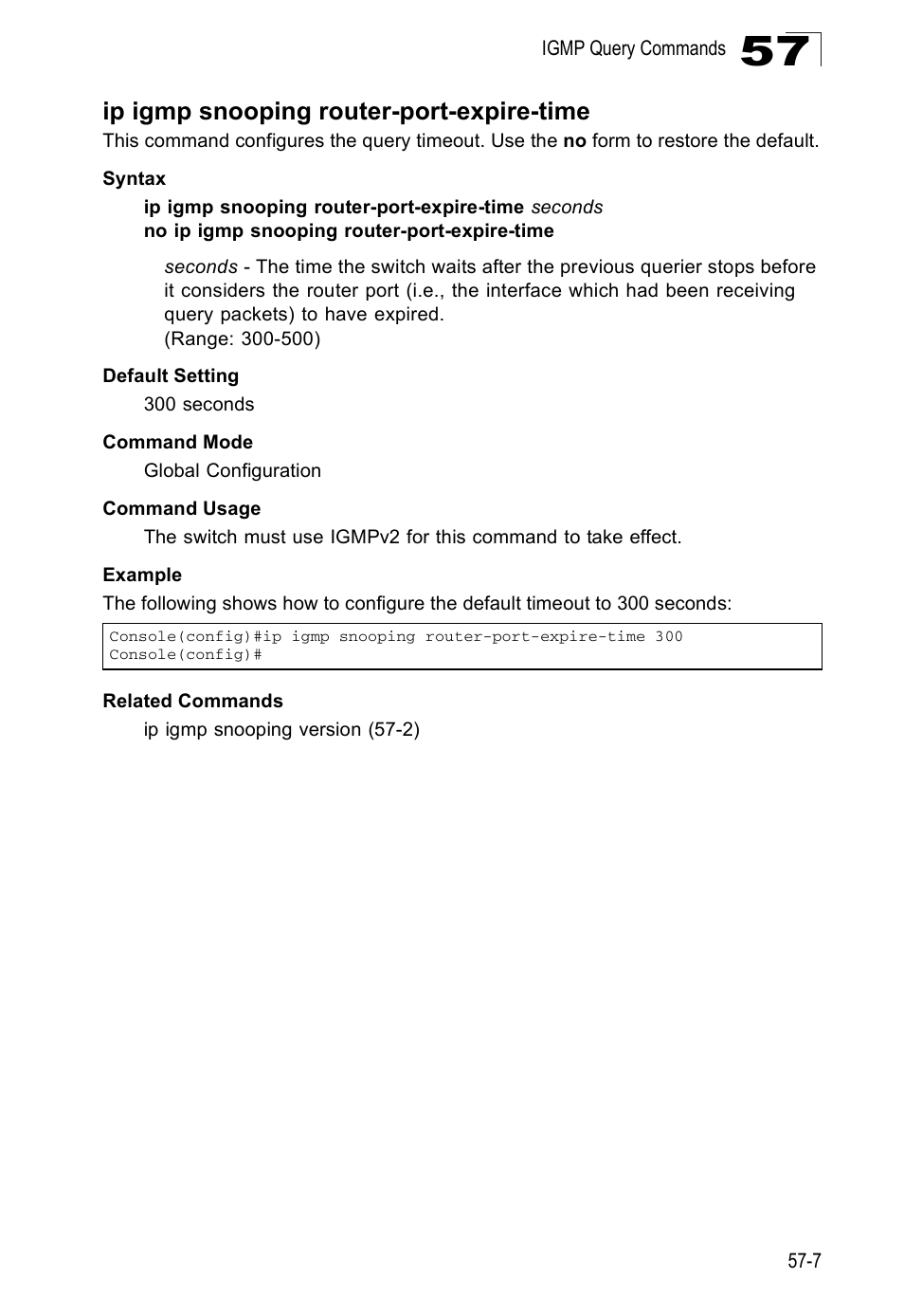Ip igmp snooping router-port-expire-time | Accton Technology ES4524D User Manual | Page 515 / 588