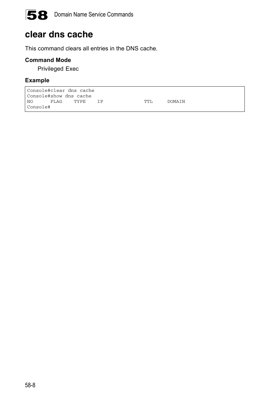 Clear dns cache | Accton Technology ES4524D User Manual | Page 526 / 588