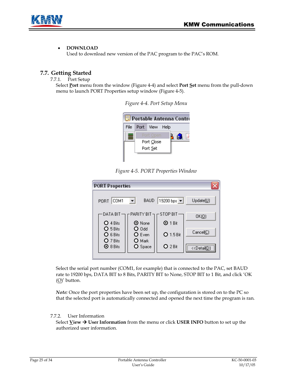 KMW Communications PAC PC User Manual | Page 3 / 8