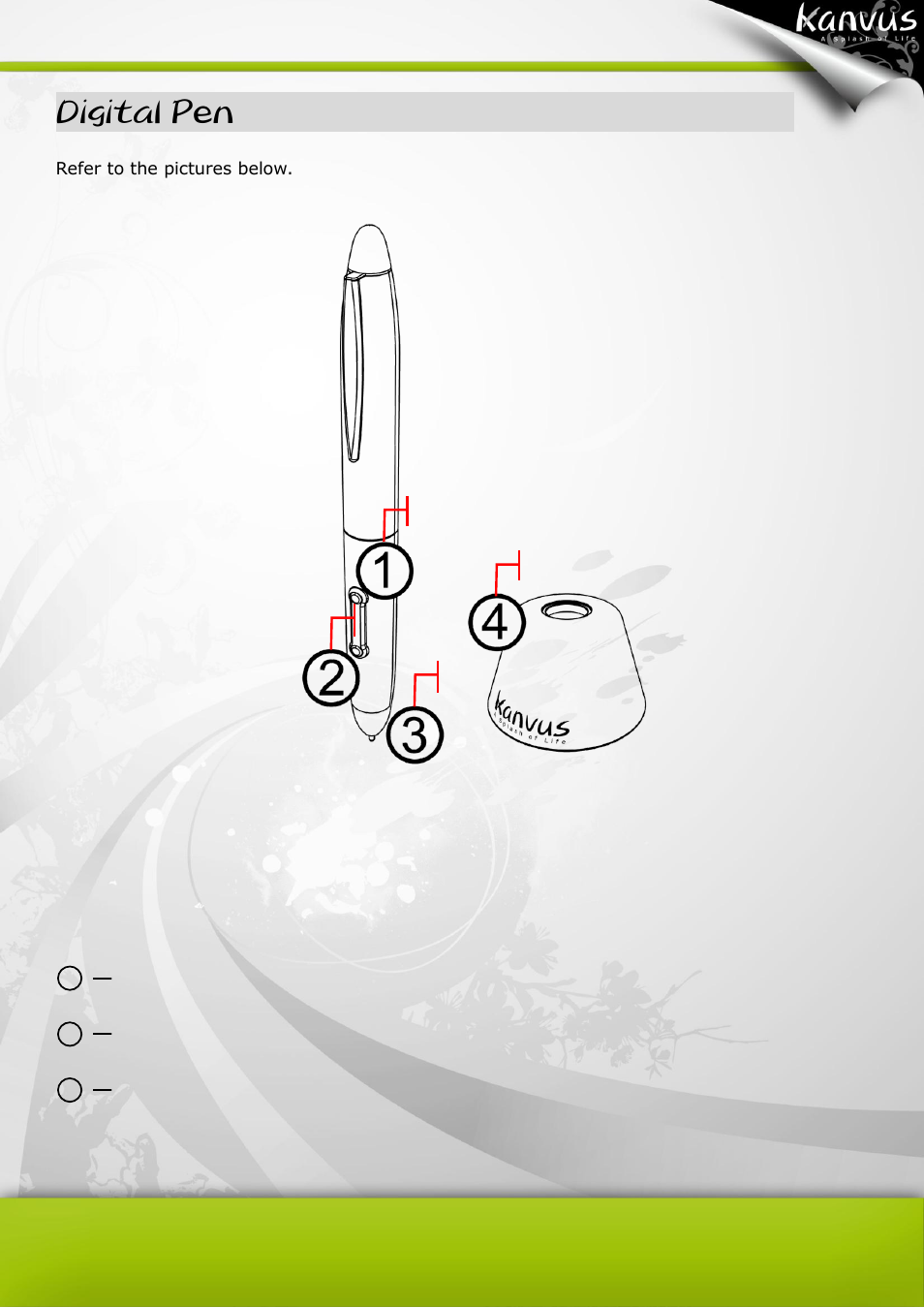 Digital pen | KWorld Kanvus Life 106 User Manual | Page 9 / 81