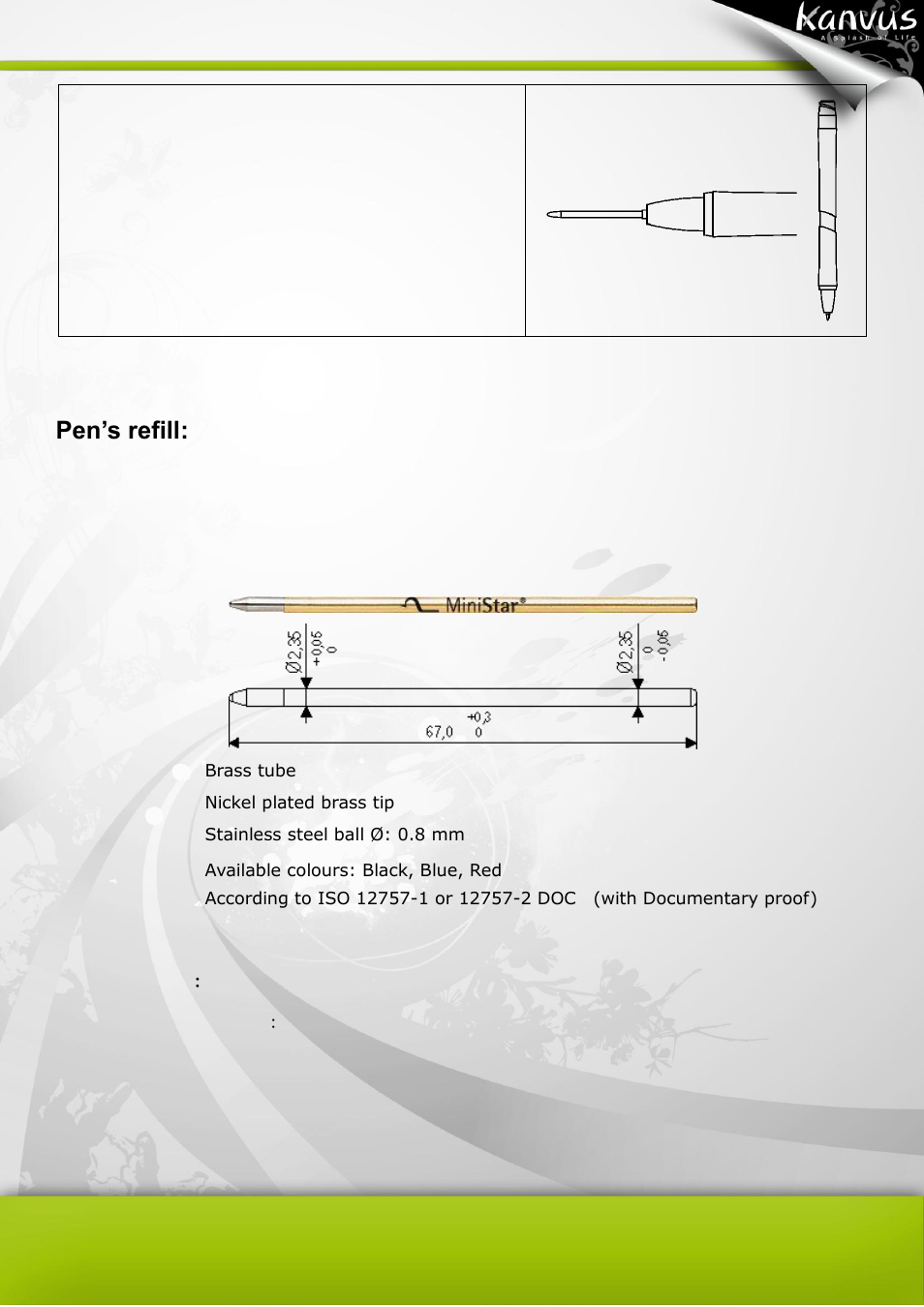 Pen‟s refill | KWorld Kanvus Note A5 User Manual | Page 13 / 167
