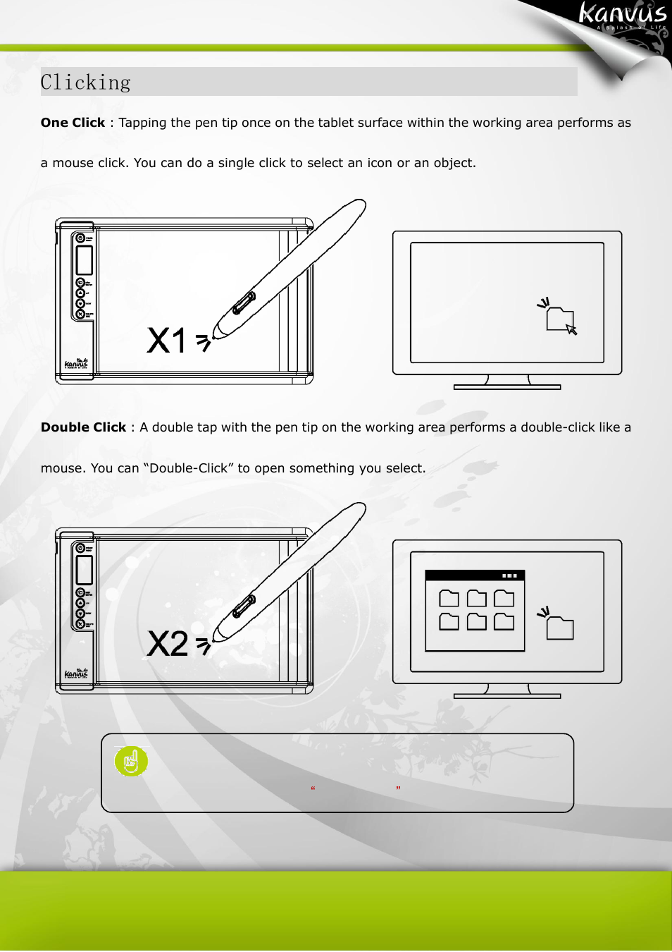 Clicking | KWorld Kanvus Note A5 User Manual | Page 141 / 167