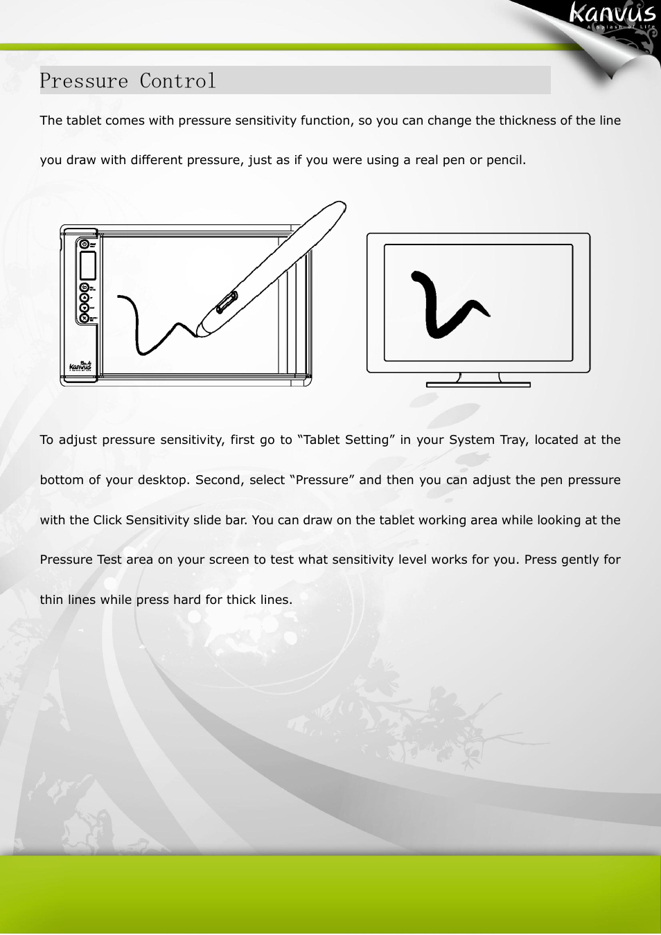 Pressure control | KWorld Kanvus Note A5 User Manual | Page 143 / 167