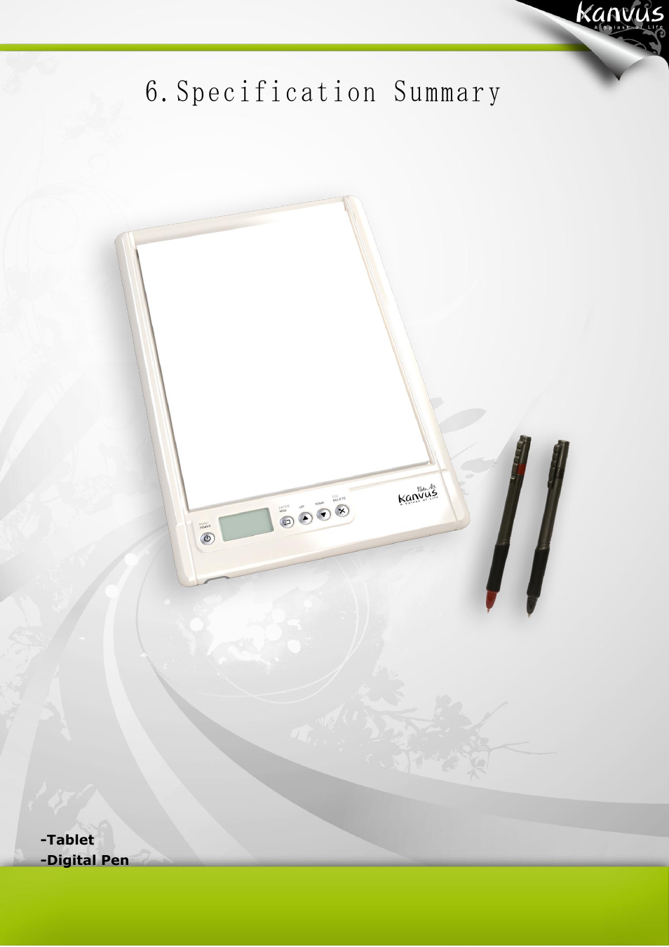 Specification summar y | KWorld Kanvus Note A5 User Manual | Page 151 / 167