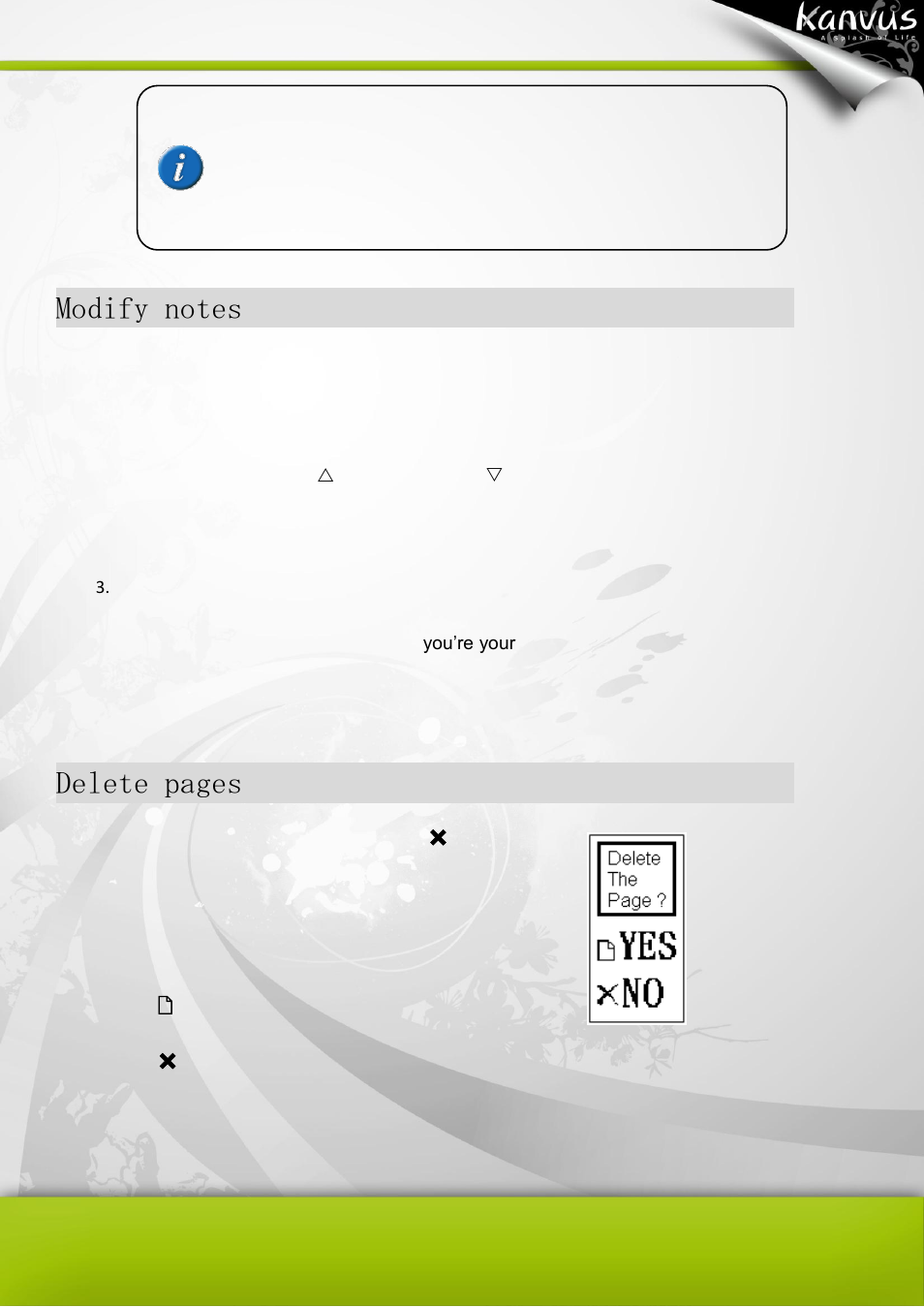 Delete pages | KWorld Kanvus Note A5 User Manual | Page 20 / 167