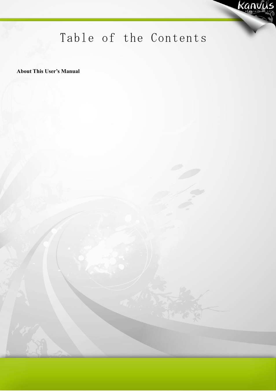 Table of the contents | KWorld Kanvus Note A5 User Manual | Page 3 / 167