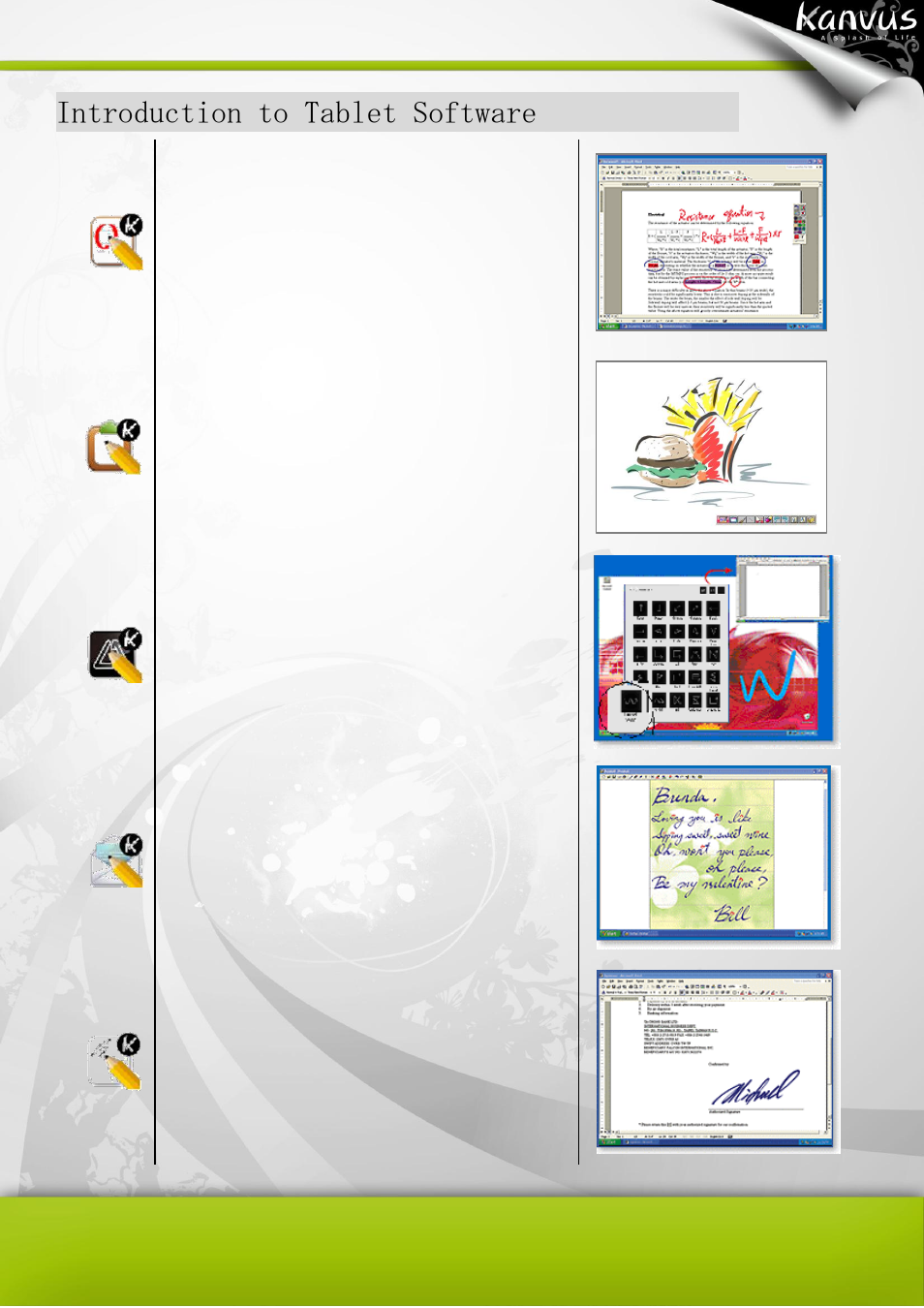Introduction to tablet software | KWorld Kanvus Note A5 User Manual | Page 63 / 167