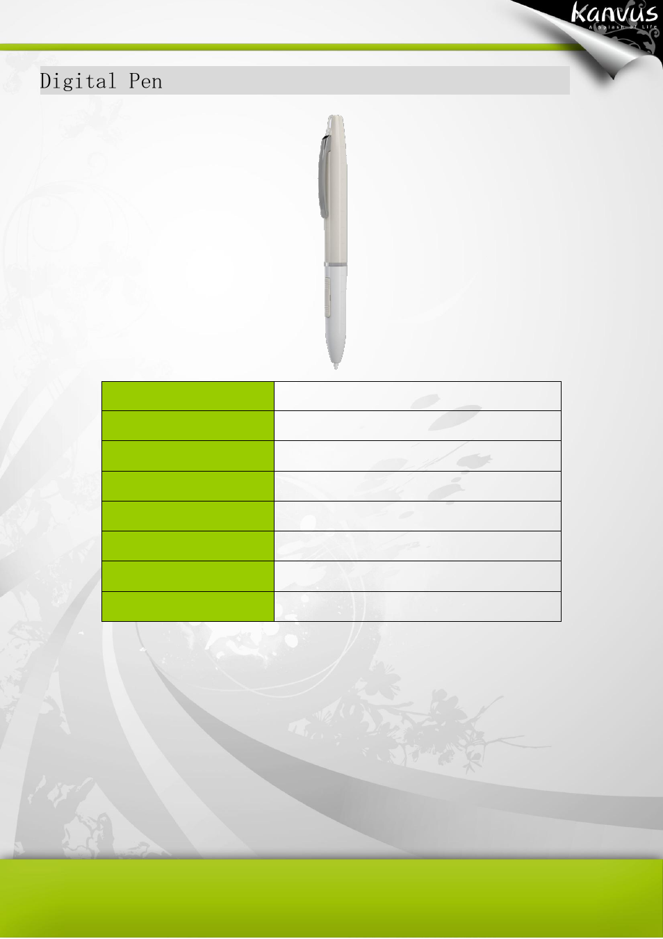 Digital pen | KWorld Kanvus Note A5 User Manual | Page 70 / 167